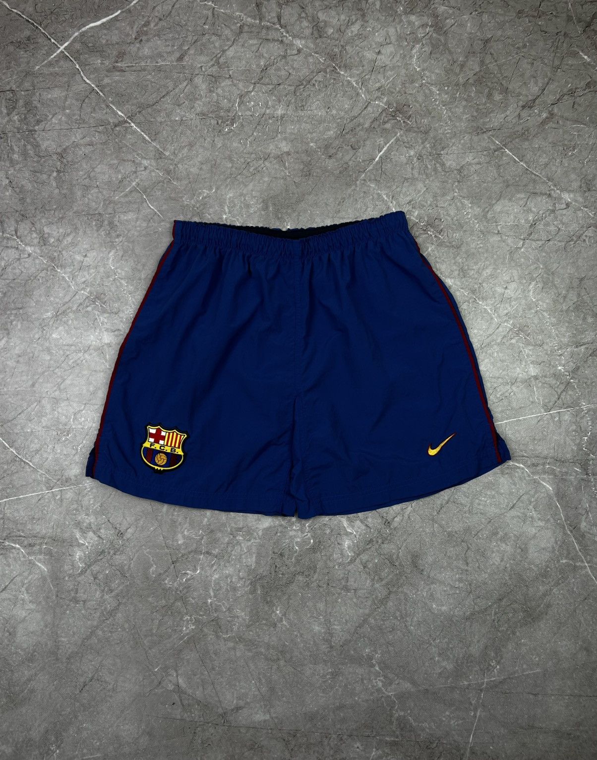 Nike × Vintage Nike Nylon Barcelona Vintage football shorts Size US 32 / EU 48 - 1 Thumbnail