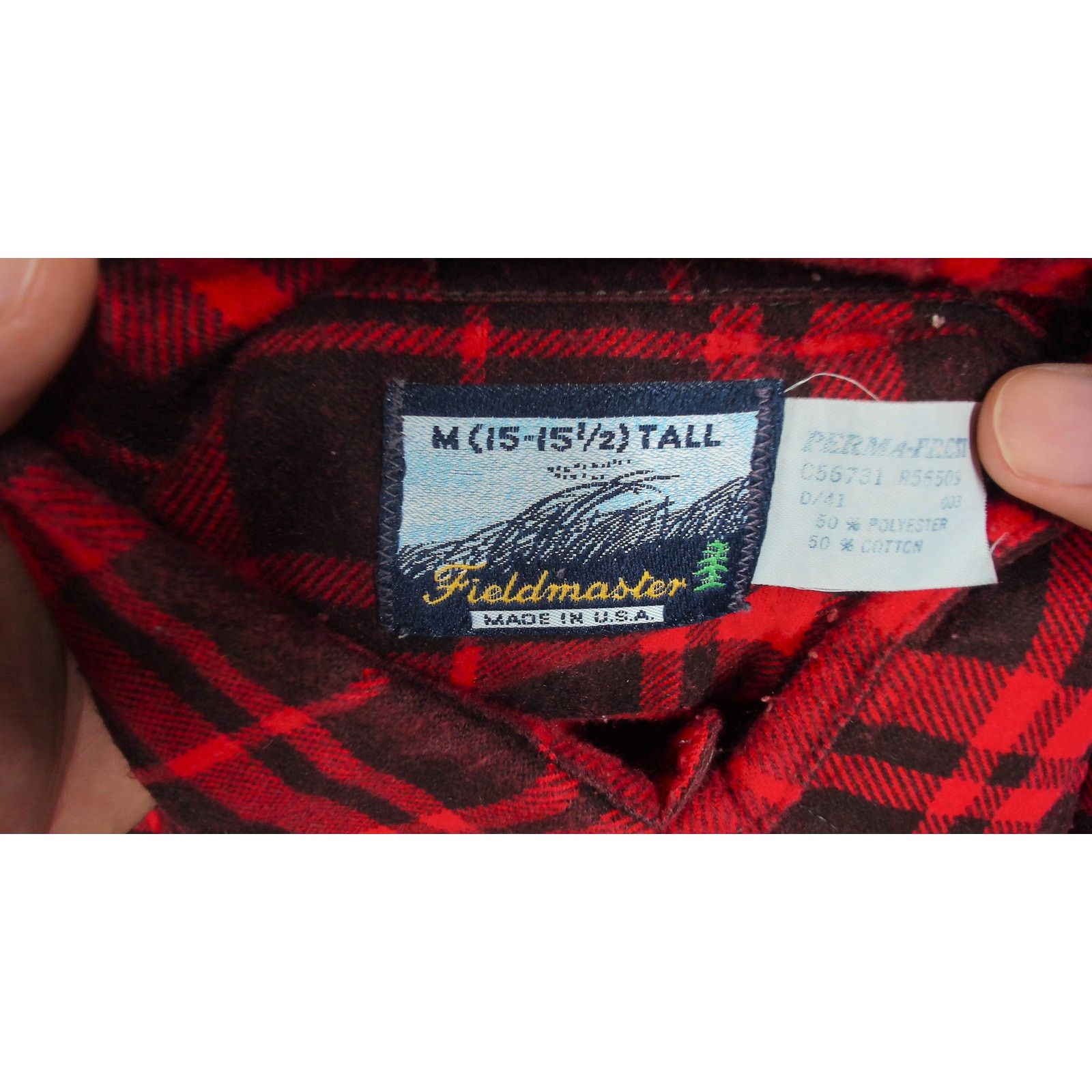 Fieldmaster Sears Vintage 80s Fieldmaster Boxy Red Plaid Flannel Shacket Size US M / EU 48-50 / 2 - 7 Thumbnail