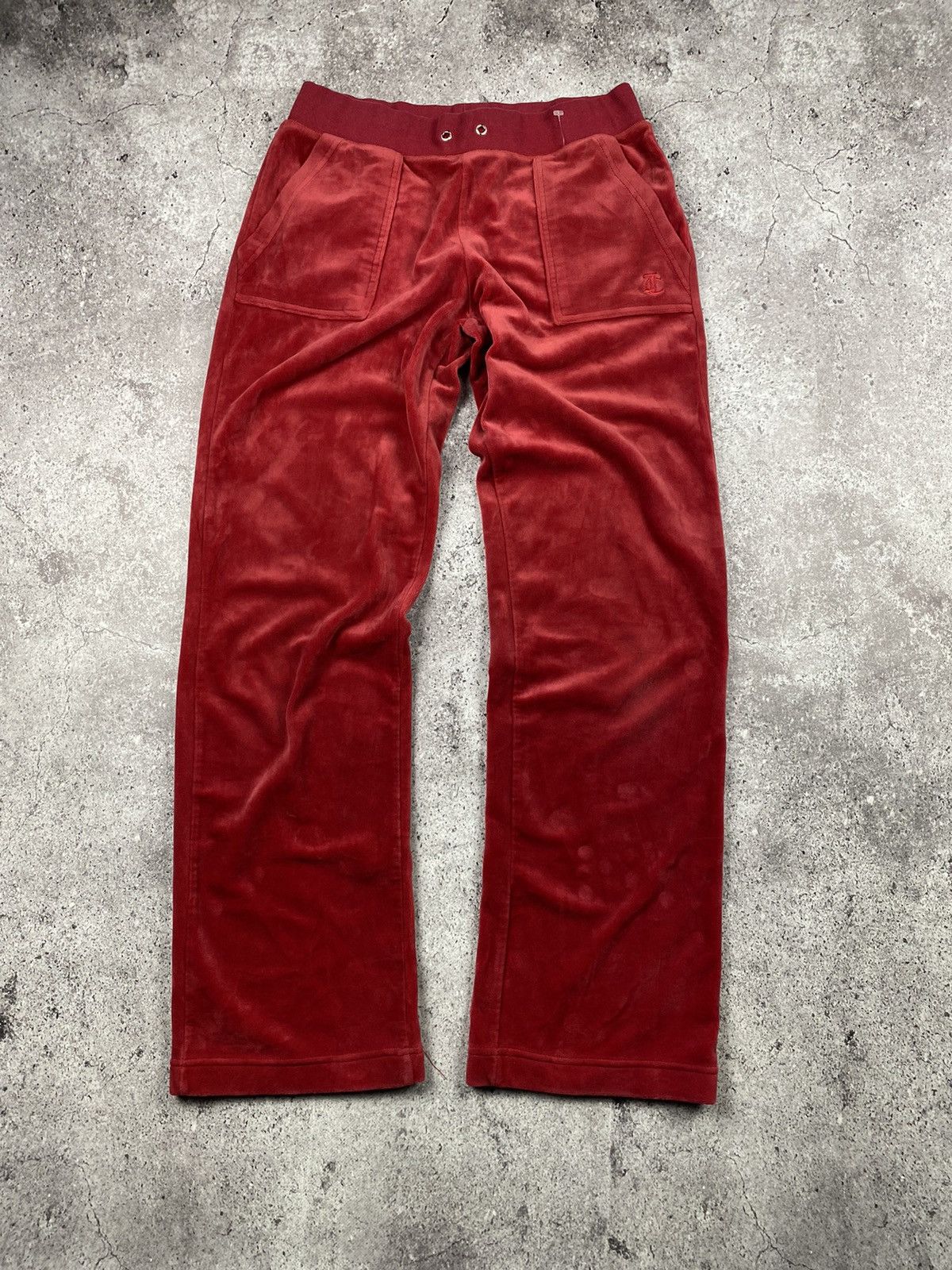 Juicy Couture × Vintage Vintage Juicy Couture Big Logo Y2K Flared velvet sweatpants Size 32" / US 10 / IT 46 - 1 Thumbnail