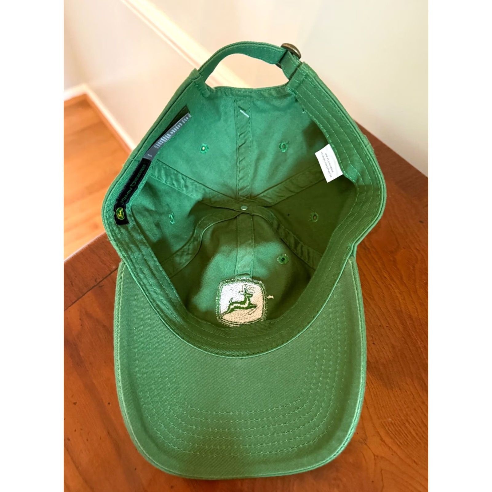 John Deere John Deere Hat Green Adjustable Strapback Baseball Cap Mens- Adult Adjustable Green 100% Cotton Baseball Cap Outdoor Classic Dad Pattern Solid 90s? Size ONE SIZE - 4 Thumbnail