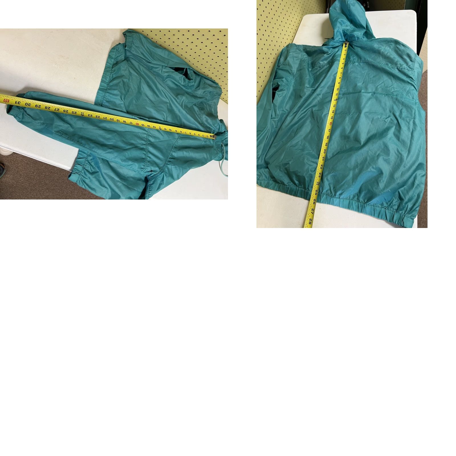 Izod VINTAGE IZOD Windbreaker Jacket Hooded Green Nylon | Unisex Adults L | Lightweight Water Resistant Pockets Crest Logo Size US L / EU 52-54 / 3 - 9 Thumbnail
