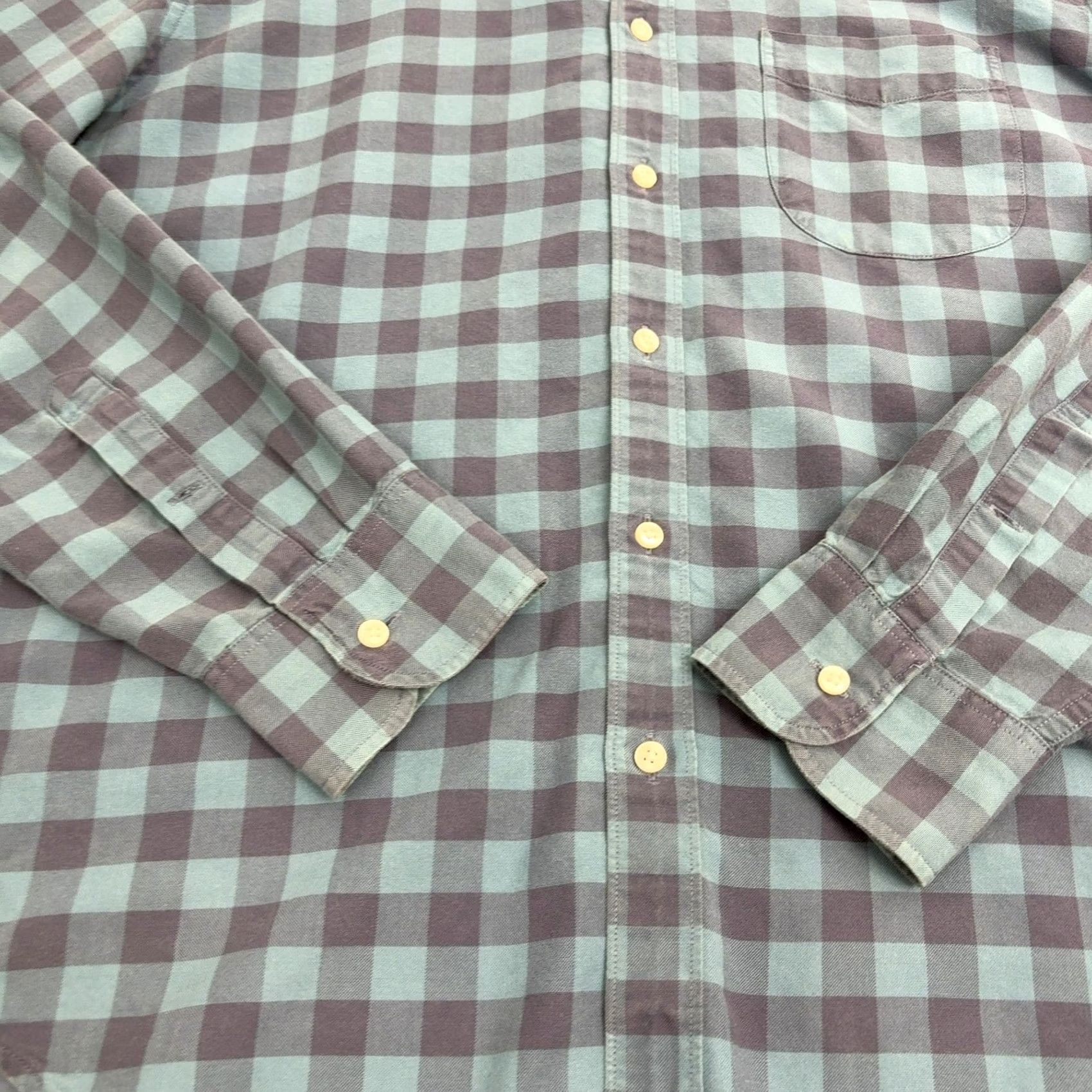 J.Crew J.CREW Button-Up Mens L Blue Cotton Gingham Check Slim Fit Oxford Casual Style Size US L / EU 52-54 / 3 - 5 Thumbnail