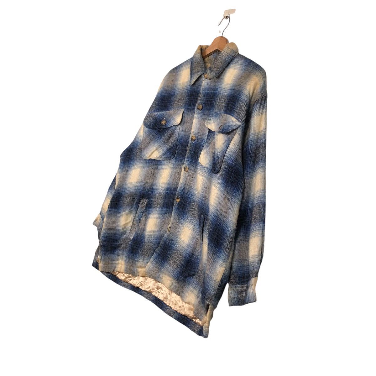 Japanese Brand 📌Vintage Chore Flannel Button Jacket Collins International Size US L / EU 52-54 / 3 - 3 Thumbnail