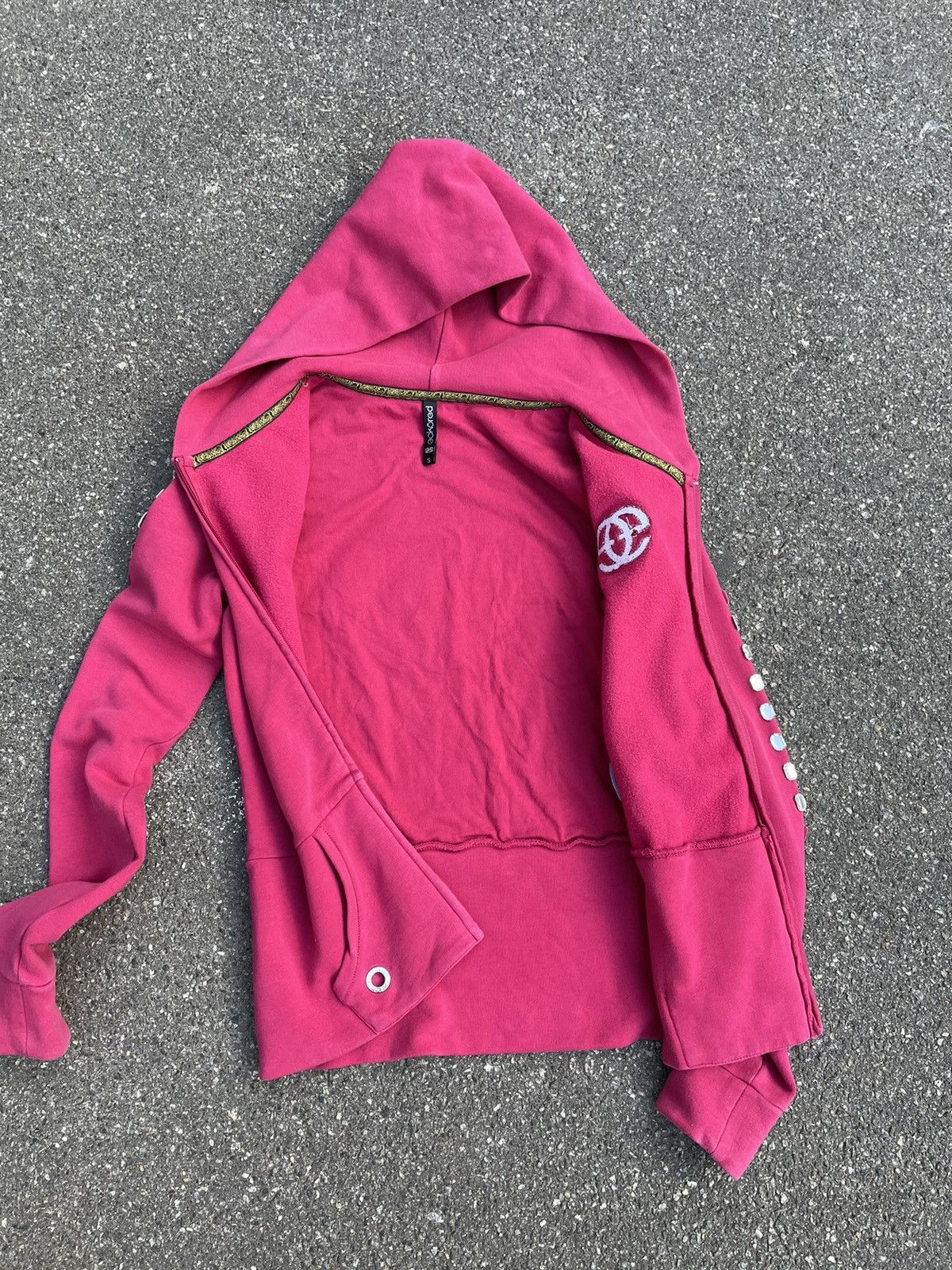 Vintage Vintage Y2K 00s Britney Spears Style Pink Zip Hoodie Size S / US 4 / IT 40 - 8 Thumbnail
