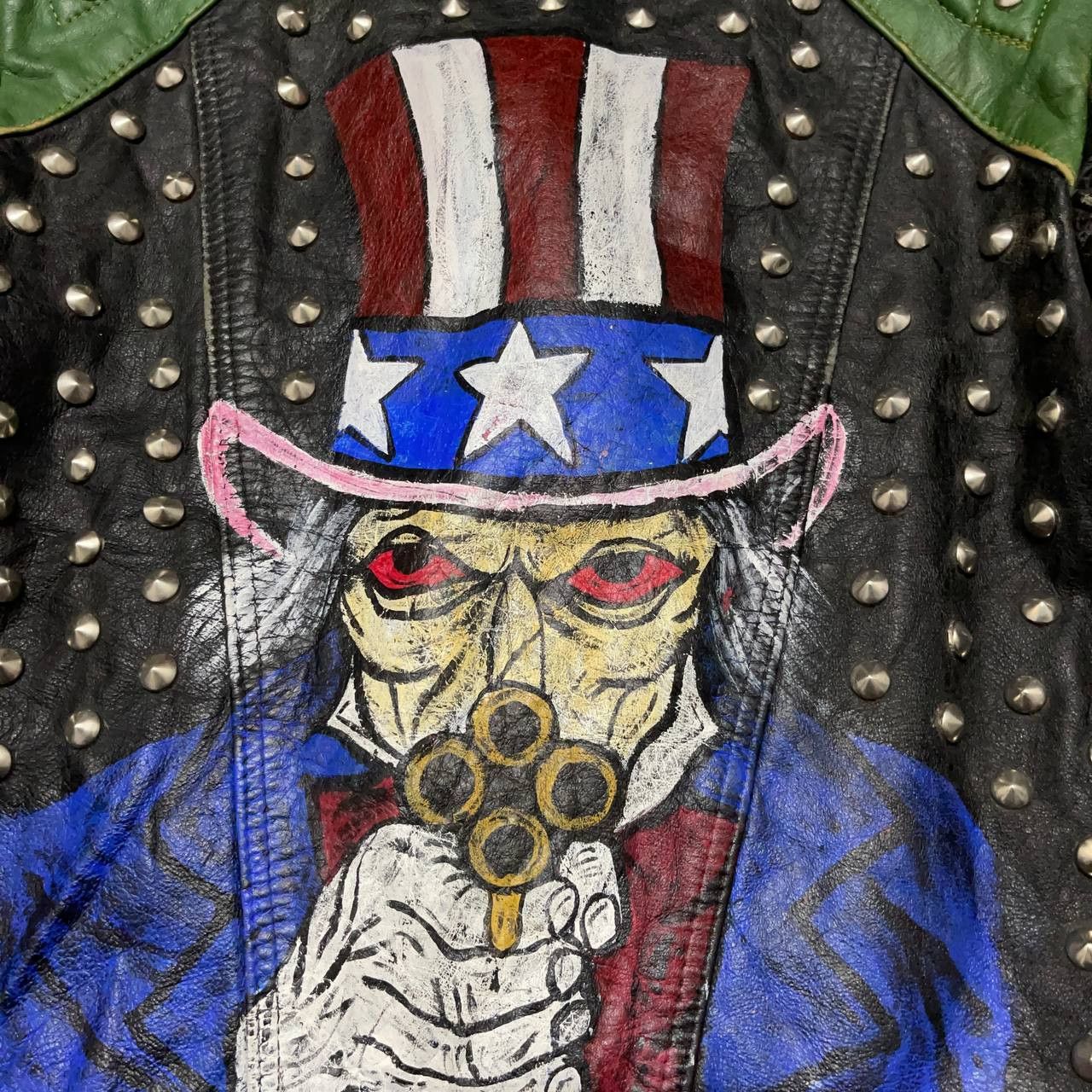 Vintage 70's Punk Rock Studded Custom Leather Jacket
