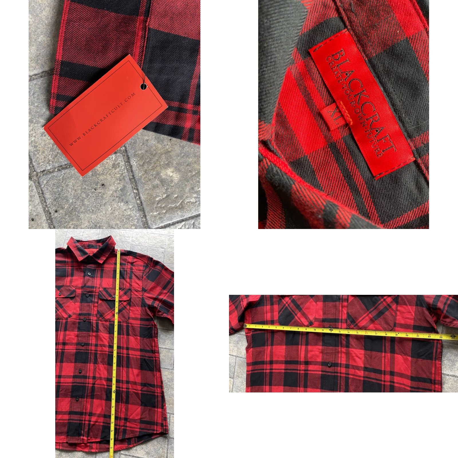 Vintage Blackcraft Cult MENS XL Lilith Red/Black Plaid Flannel Long Sleeve Shirt NEW NWT Size US XL / EU 56 / 4 - 8 Thumbnail