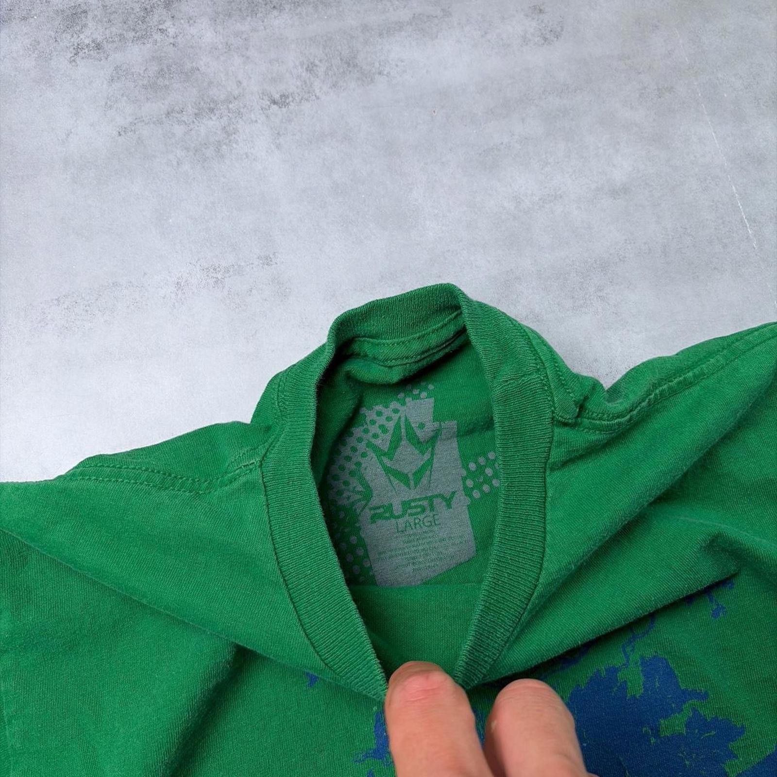 Rusty Y2K Green Rusty Grunge Skater Surf T-Shirt Size US XS / EU 42 / 0 - 6 Thumbnail