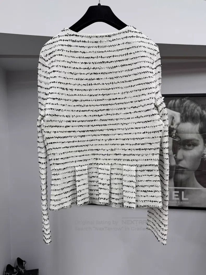 Dior Dior Black and white colour-block knitted cardigan coat Size S / US 4 / IT 40 - 3 Thumbnail
