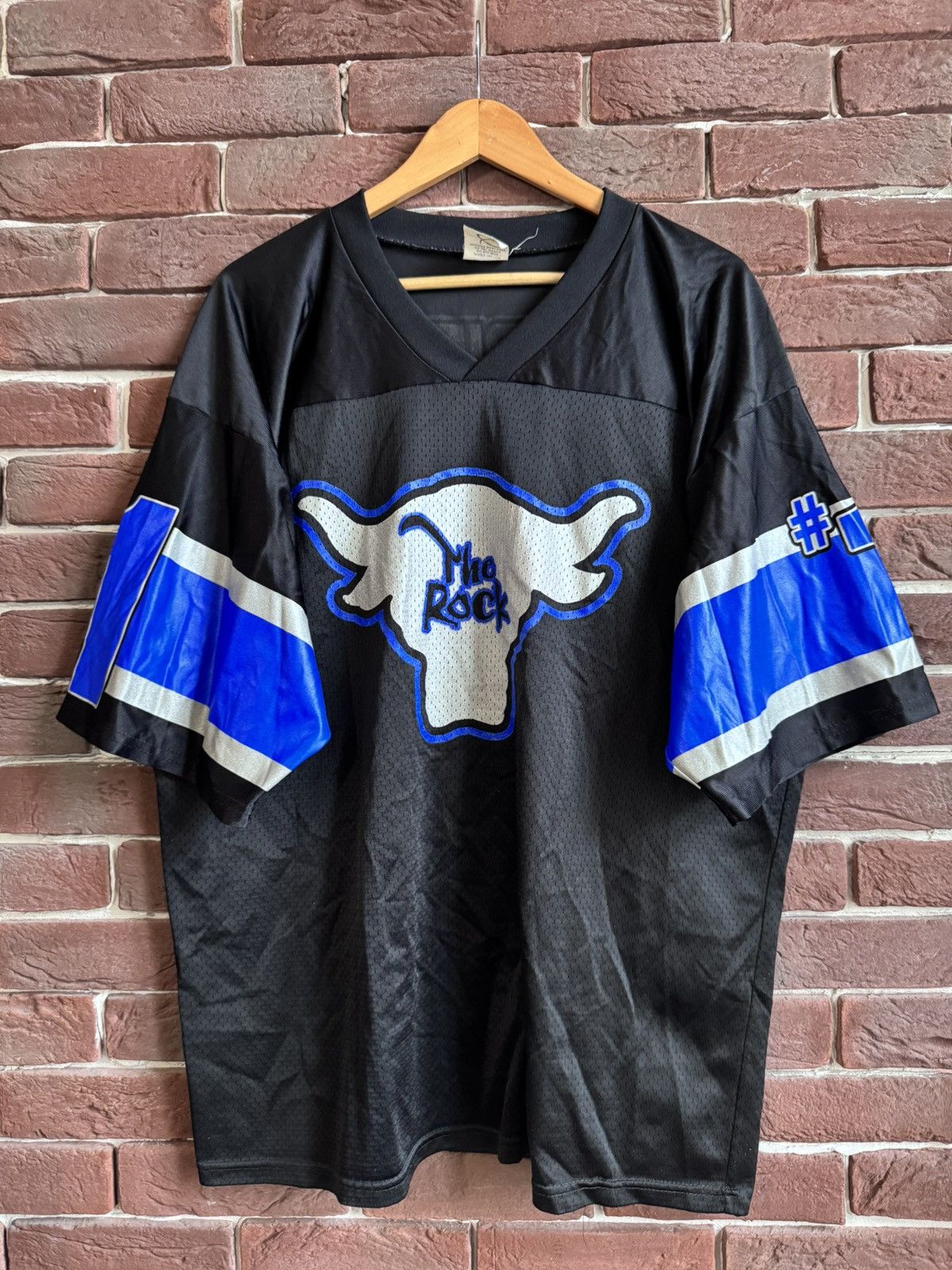 Rap Tees Vintage 90s WWF WWE The Rock Bull Wrestling Jersey XXL Size US XXL / EU 58 / 5 - 1 Thumbnail