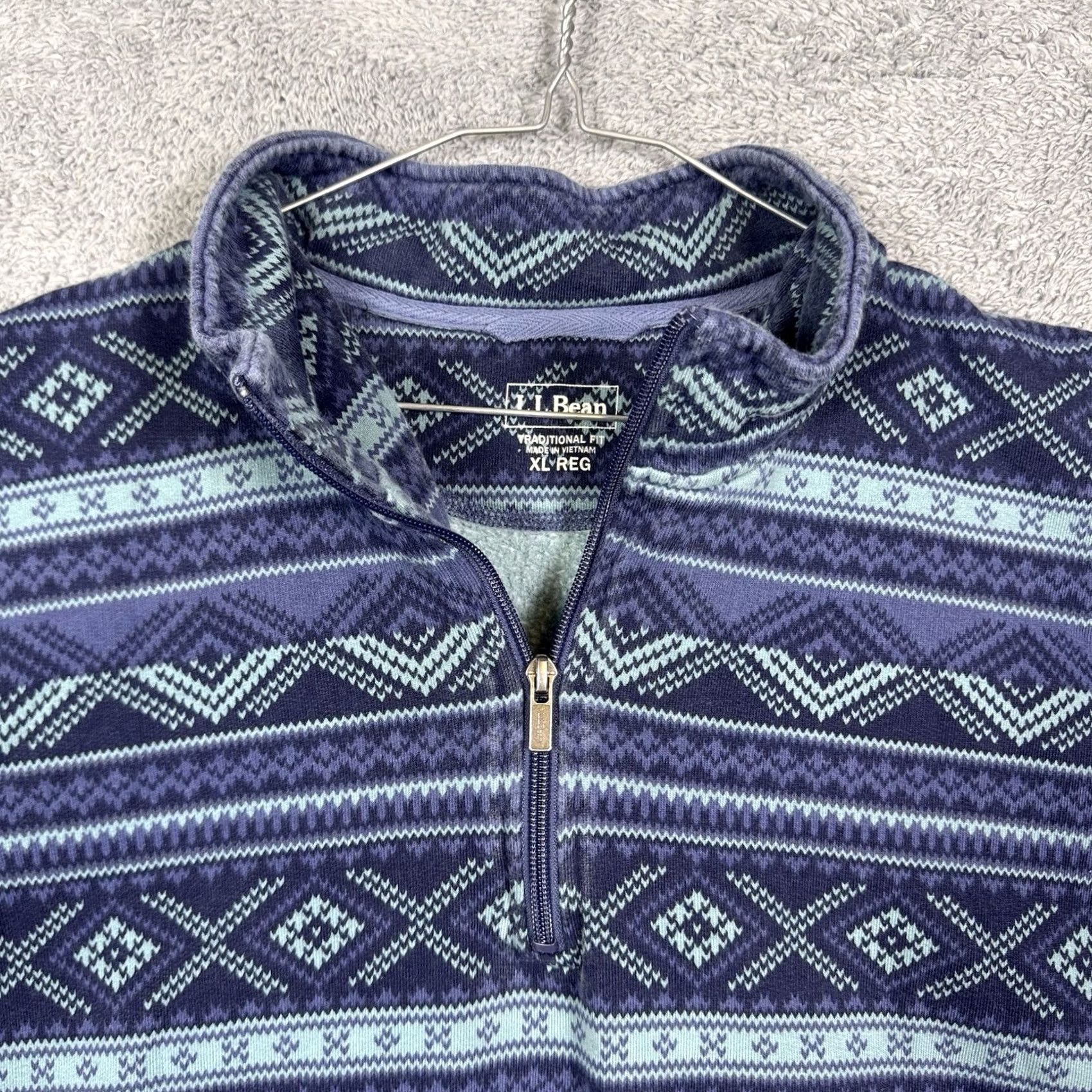 Vintage VINTAGE L.L. Bean Sweater Mens XL Athletic Sweats 1/4 Zip Pullover Aztec All Over 515588 Size US XL / EU 56 / 4 - 4 Thumbnail