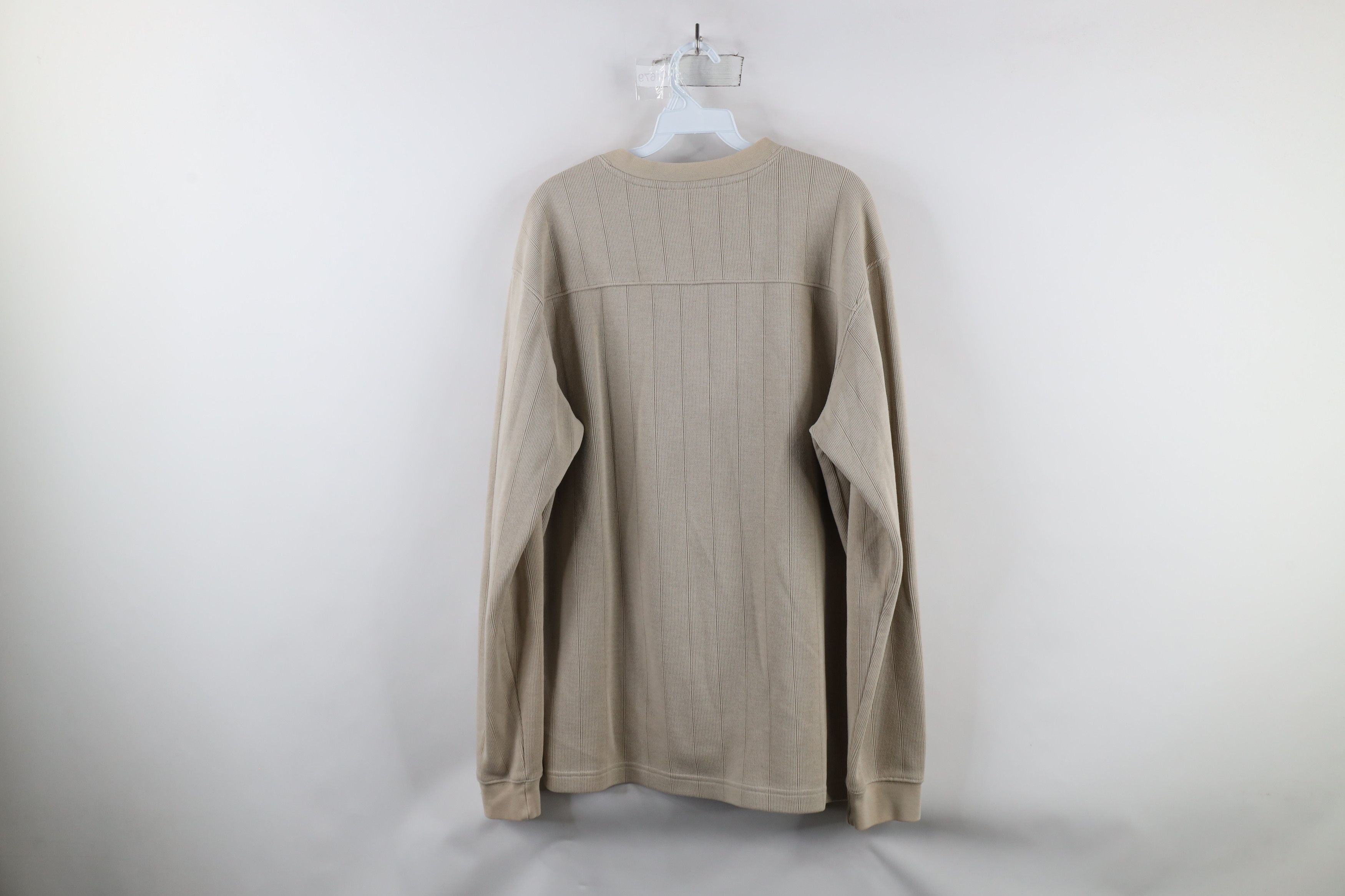 Columbia × Vintage Vintage 90s Columbia Spell Out Ribbed Knit Sweater Beige Size US L / EU 52-54 / 3 - 10 Thumbnail