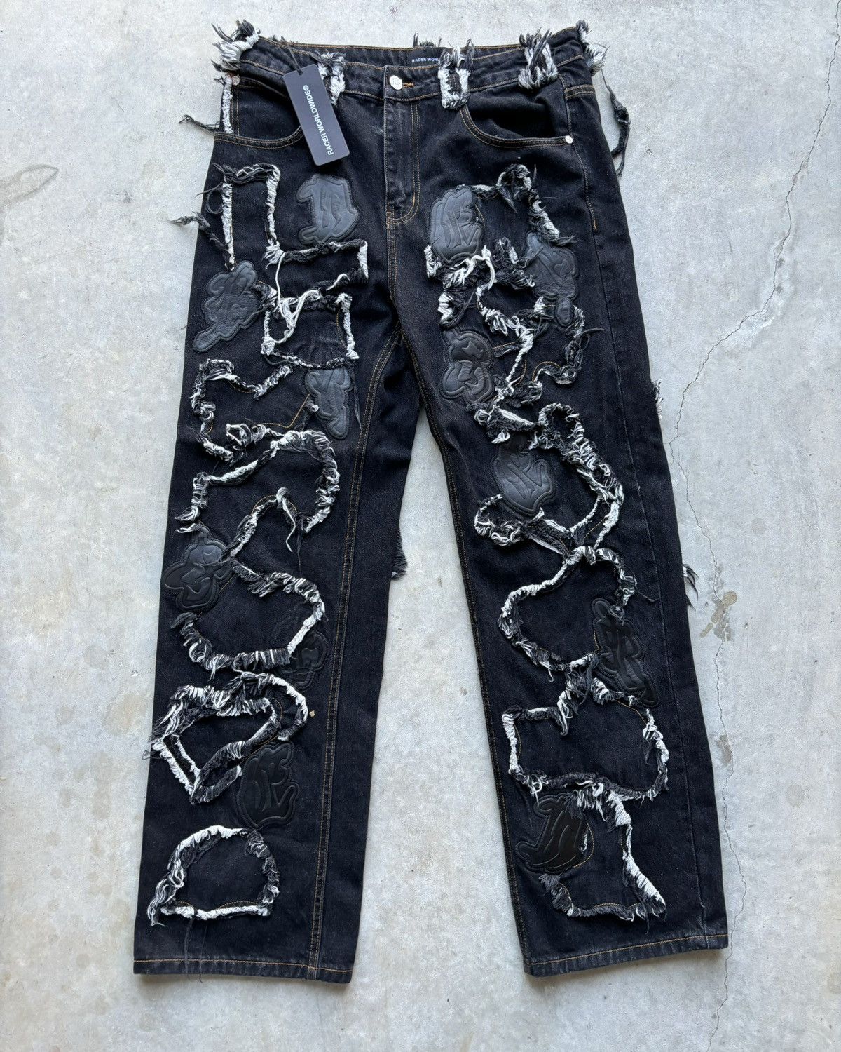 Racer Worldwide BLACK DEFINITIVE PATCH JEANS | Grailed