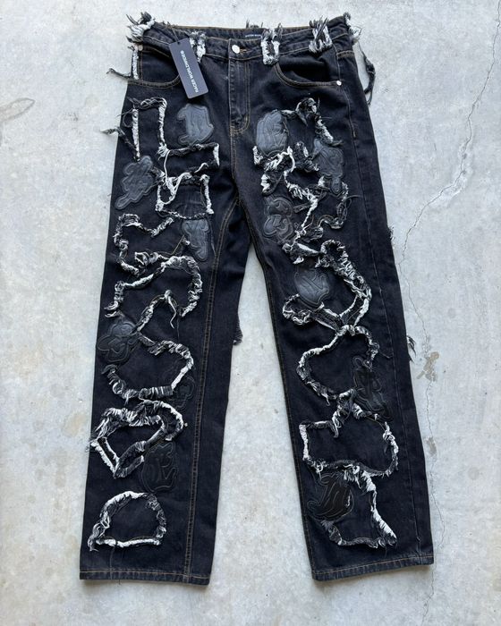 Washed Ice Patch Jeans – Racer Worldwide