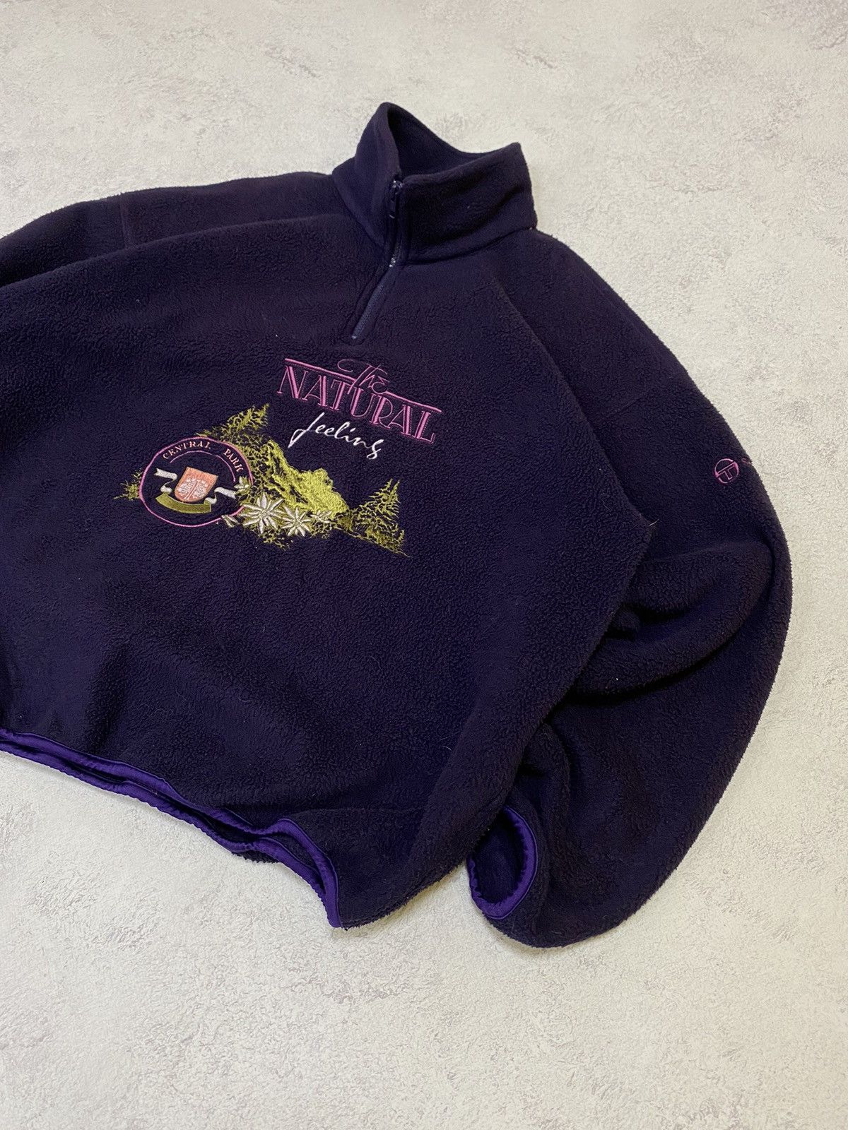 Sergio Tacchini Vintage Sergio Tacchini Purple Fleece Jacket Size US L / EU 52-54 / 3 - 2 Thumbnail