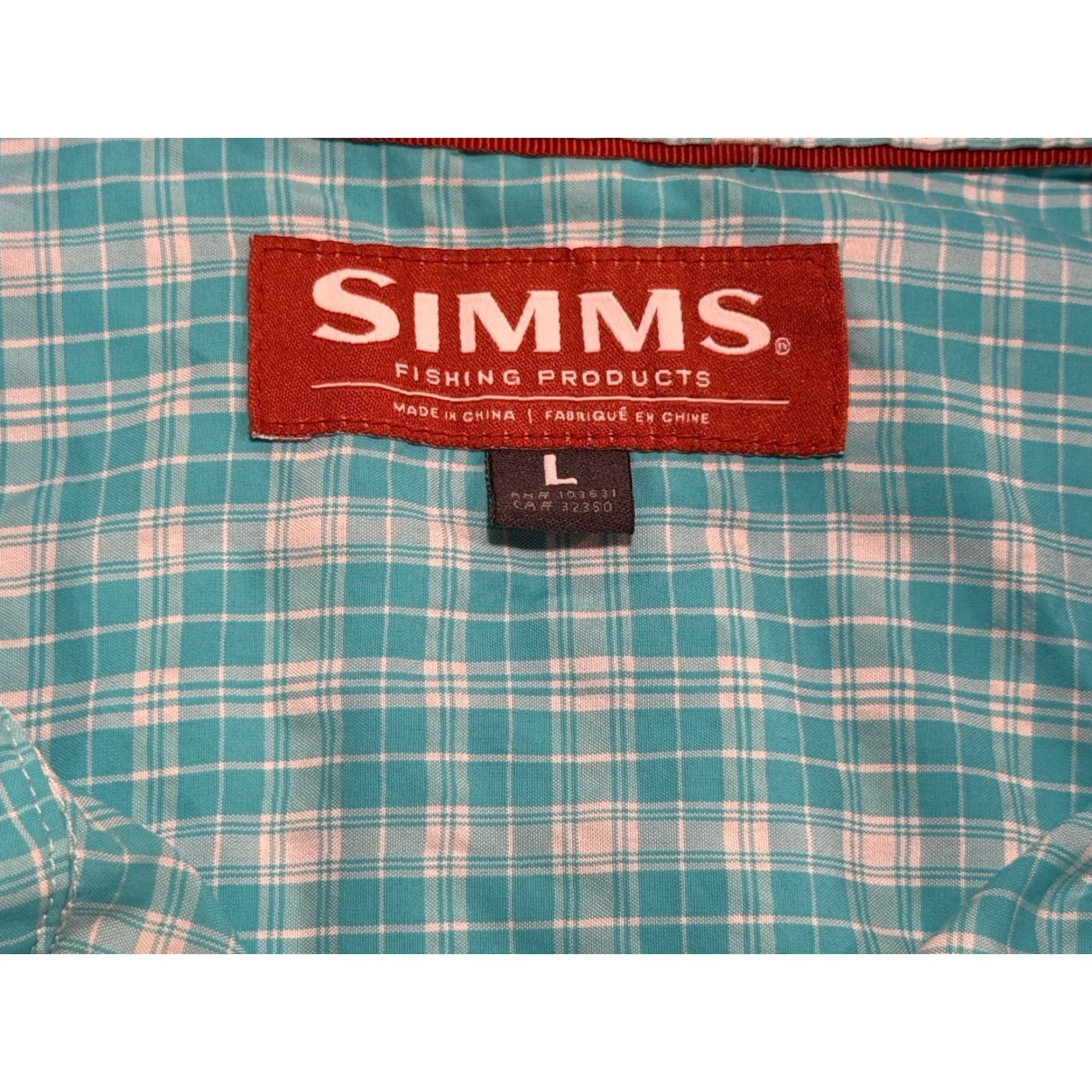 Vintage Simms Shirt Mens Large Blue Lightweight Button Up Plaid Hiking Outdoor Fishing Size US L / EU 52-54 / 3 - 5 Thumbnail