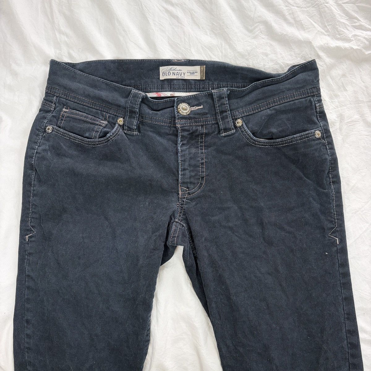 Old Navy Vintage Y2K old navy navy corduroy low rise pants Size 28" / US 6 / IT 42 - 5 Thumbnail