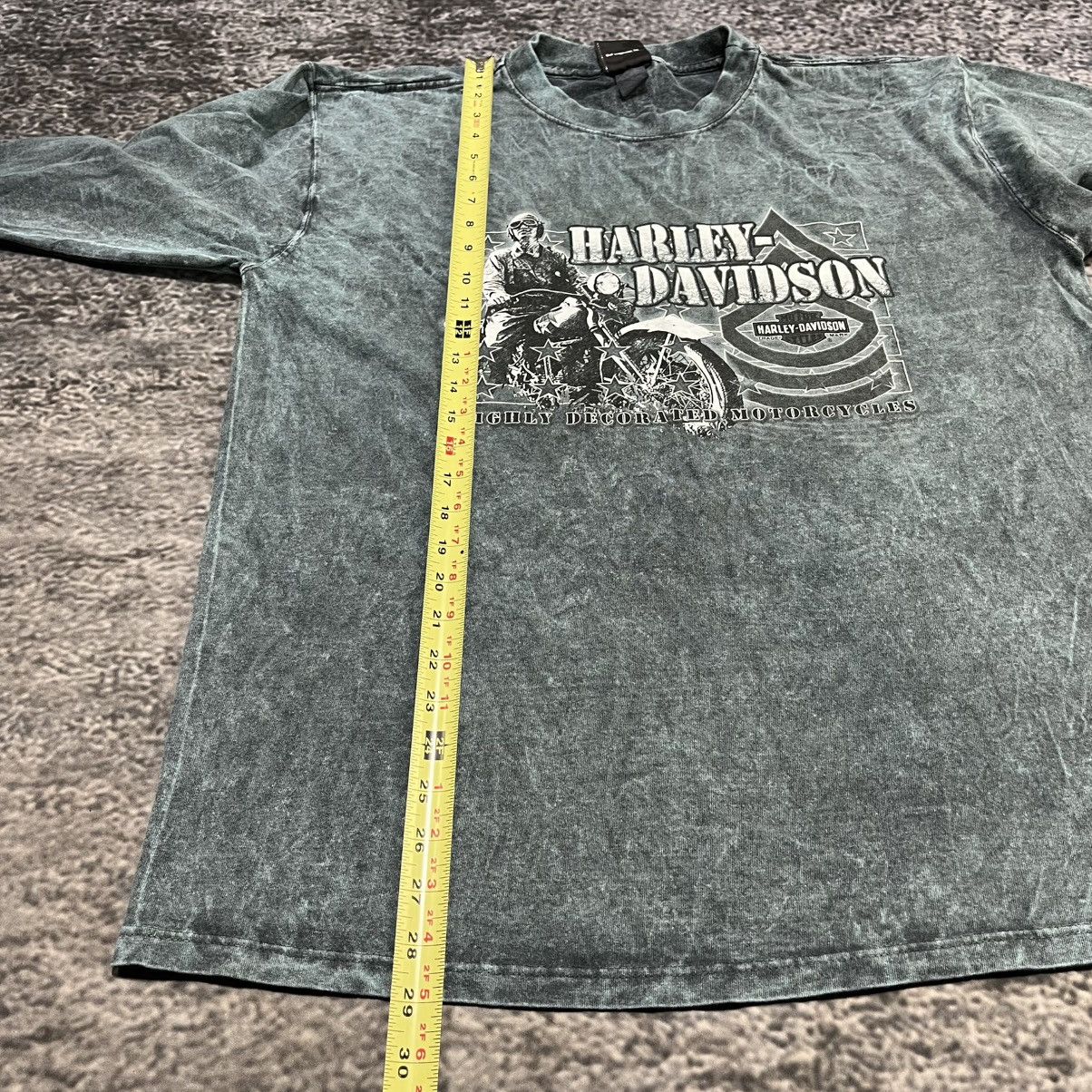 Harley Davidson Vintage Harley Davidson Biker Eagle Grunge Longsleeve Shirt Size US L / EU 52-54 / 3 - 12 Thumbnail