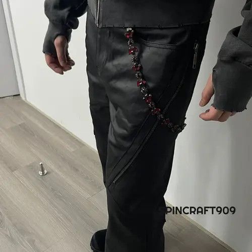 VIBE Blood Red Gemstone Chain Wallet / Belt Chain / Pants Chain Size ONE SIZE - 7 Thumbnail