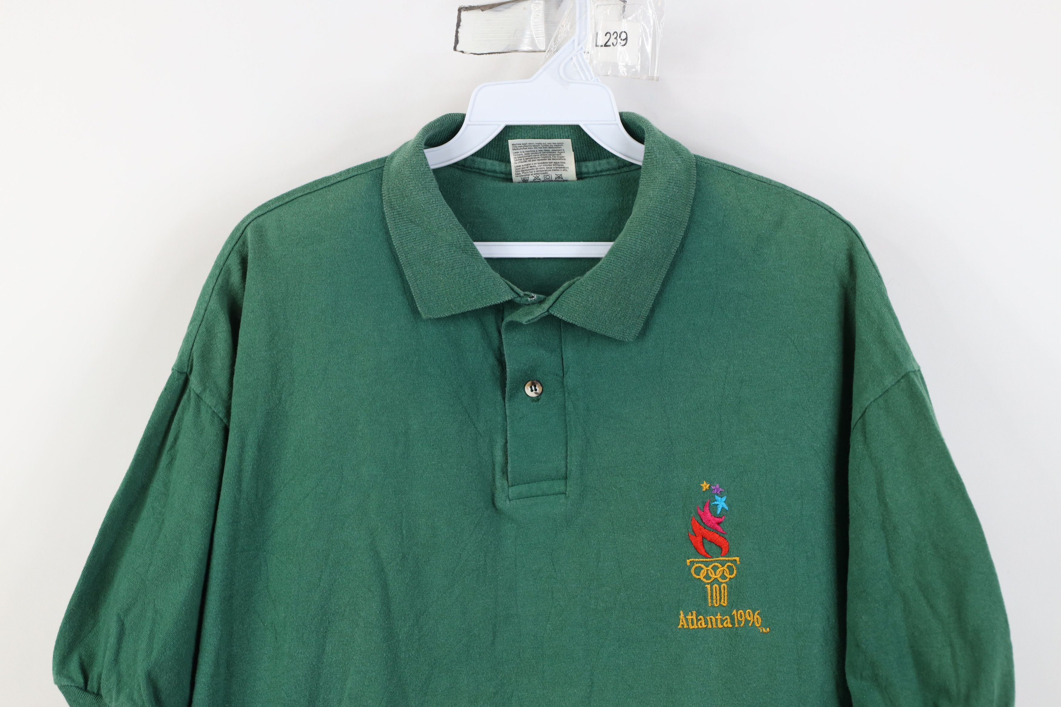 Vintage Vintage 90s 1996 Atlanta Olympics Collared Polo Shirt USA Size US XL / EU 56 / 4 - 2 Thumbnail