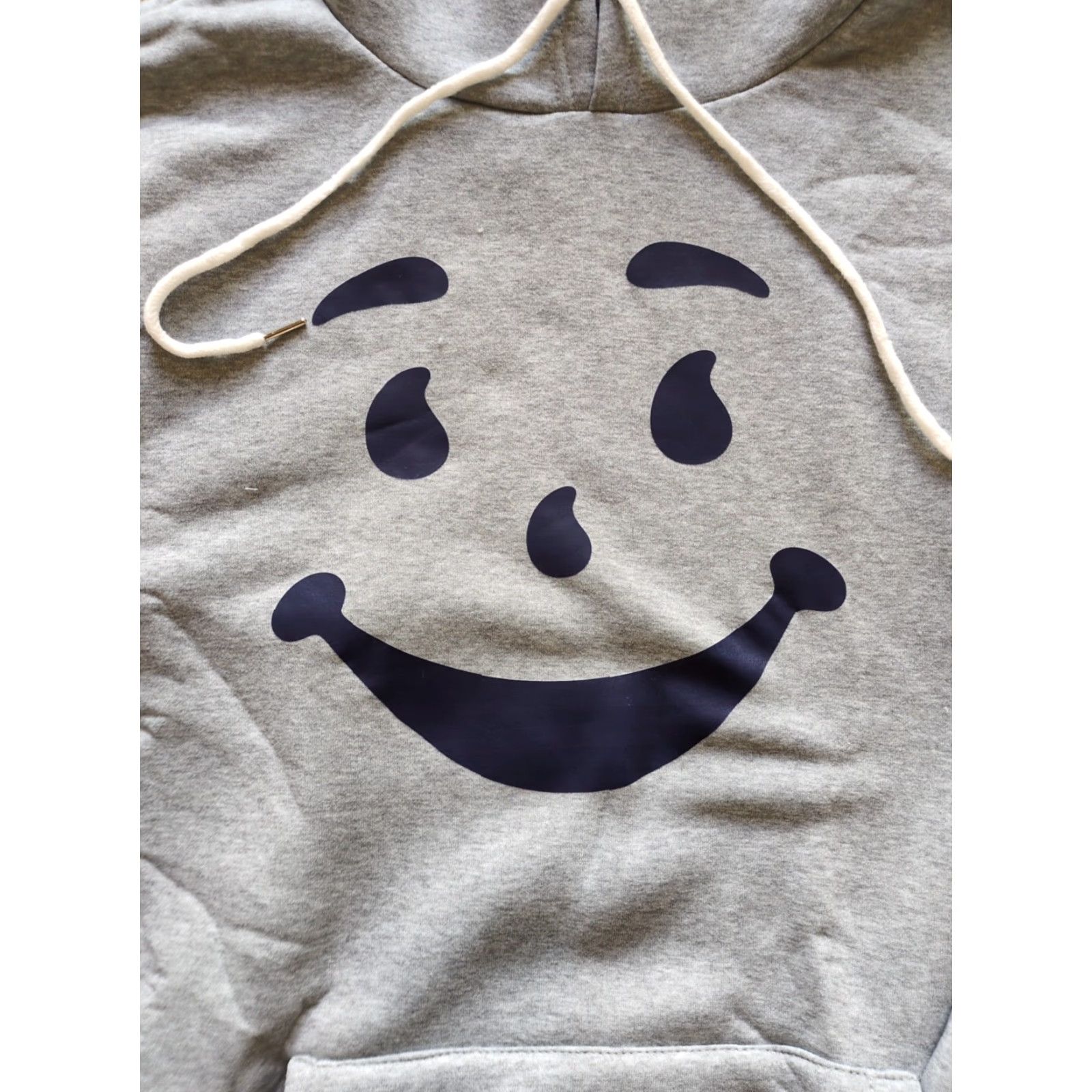 Logo 7 Kool-Aid Man 80s Logo Mens XL Light Grey Hoodie Sweatshirt 46" CHEST 30" LONG Size US XL / EU 56 / 4 - 3 Thumbnail