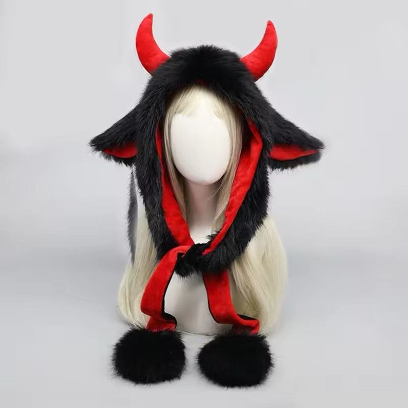 Japanese Brand Fluffy Yak Cow Ear Warm Thick Faux Fur Hat Size ONE SIZE - 4 Thumbnail