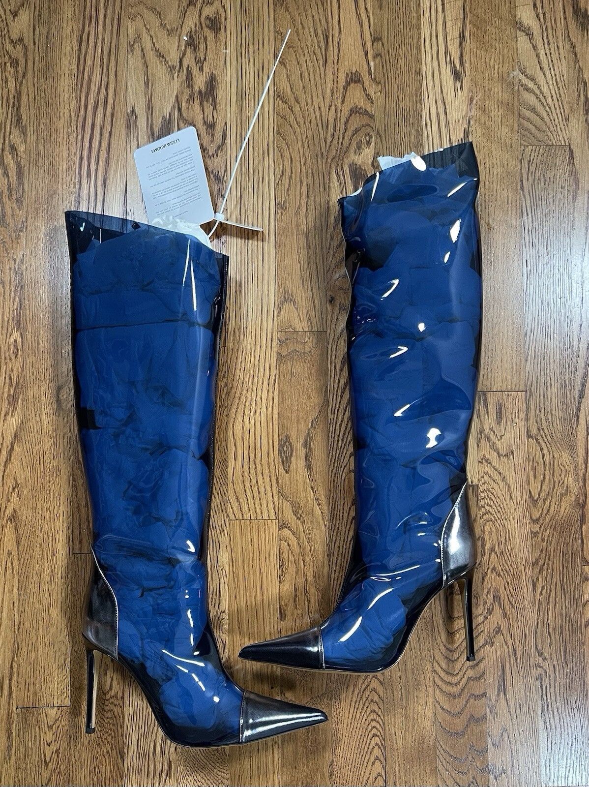 Alexandre Vauthier ALEXANDRE VAUTHIER ALEX METALLIC KNEE-HIGH BOOTS CINA SZ 40 Size US 10 / IT 40 - 2 Thumbnail