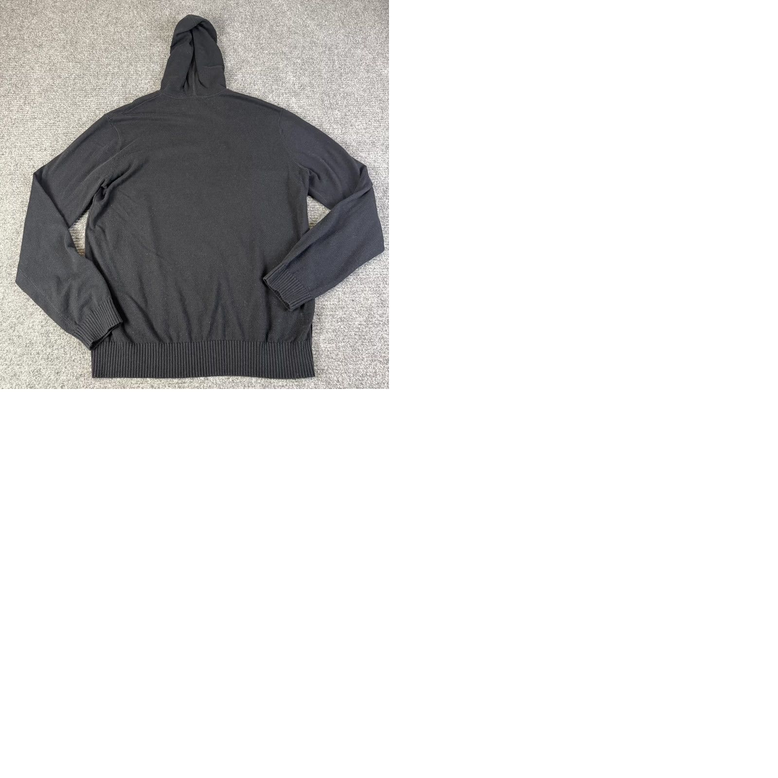 Vuori VUORI Mens Hoodie Knit Pullover Hooded V-Neck Black Sweatshirt Ribbed Durable Lightweight Fluent Size US L / EU 52-54 / 3 - 9 Thumbnail