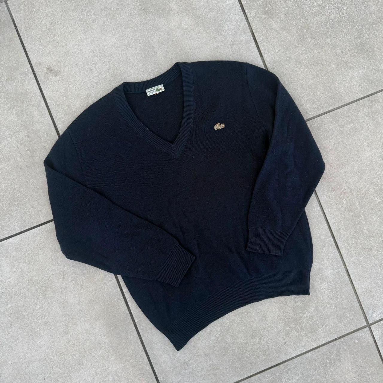 Lacoste Lacoste V neck Jumper Navy Vintage Size US L / EU 52-54 / 3 - 2 Thumbnail