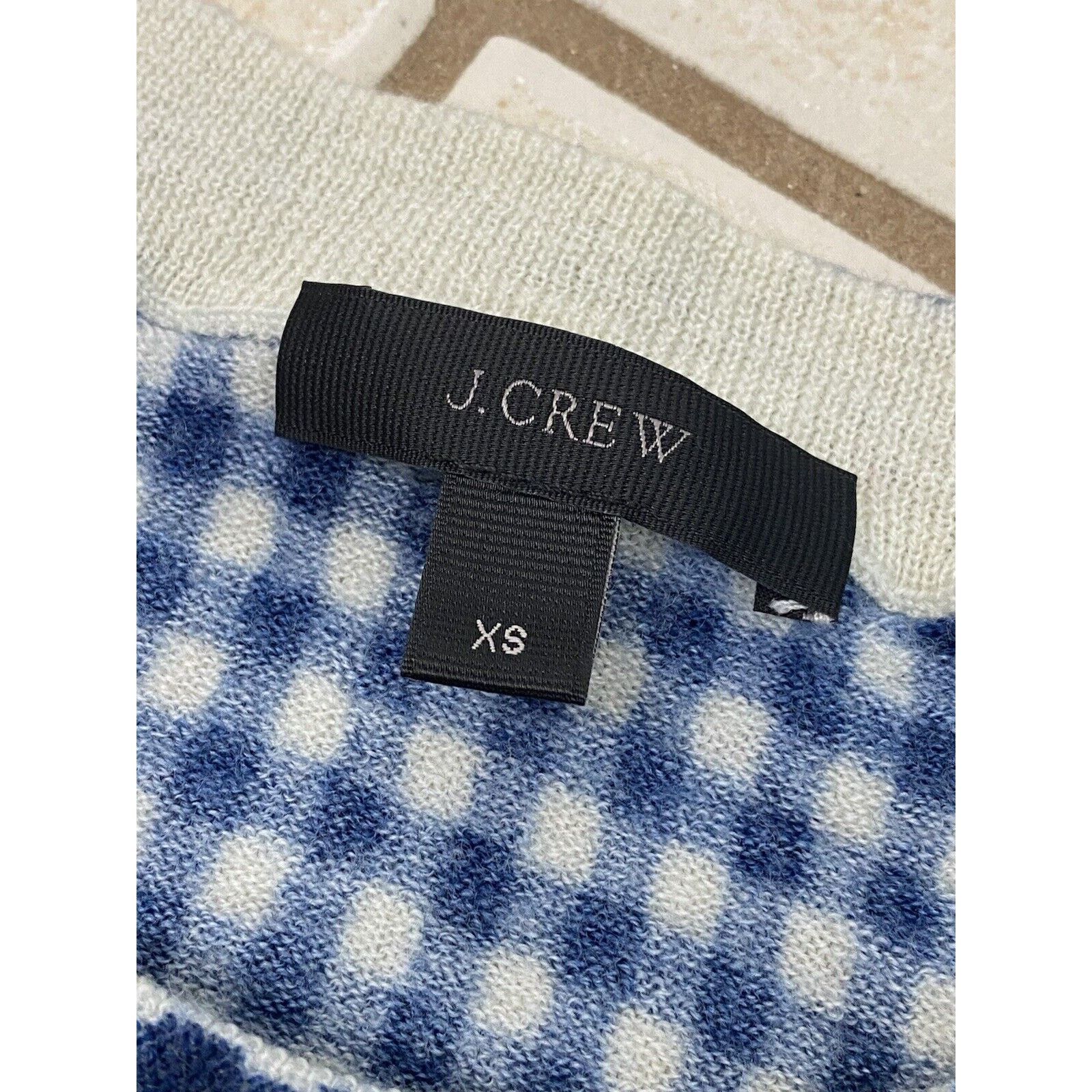 J.Crew VTG J. Crew Checkerboard Merino Wool 3/4 Sleeve Sweater XS Size XS / US 0-2 / IT 36-38 - 5 Thumbnail