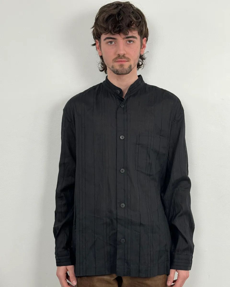 Issey Miyake Issey Miyake Black Lined Light Mao Shirt Size US L / EU 52-54 / 3 - 2 Thumbnail