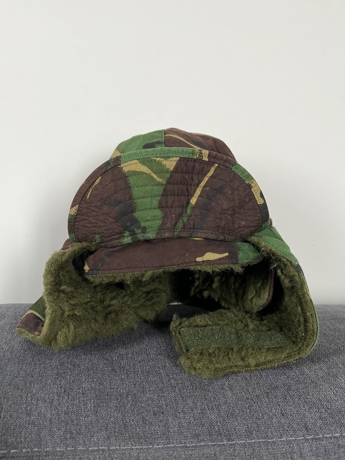 Vintage Kurt Cobain Style DPM Camo Trapper Hat Military Ushanka Size ONE SIZE - 18 Thumbnail