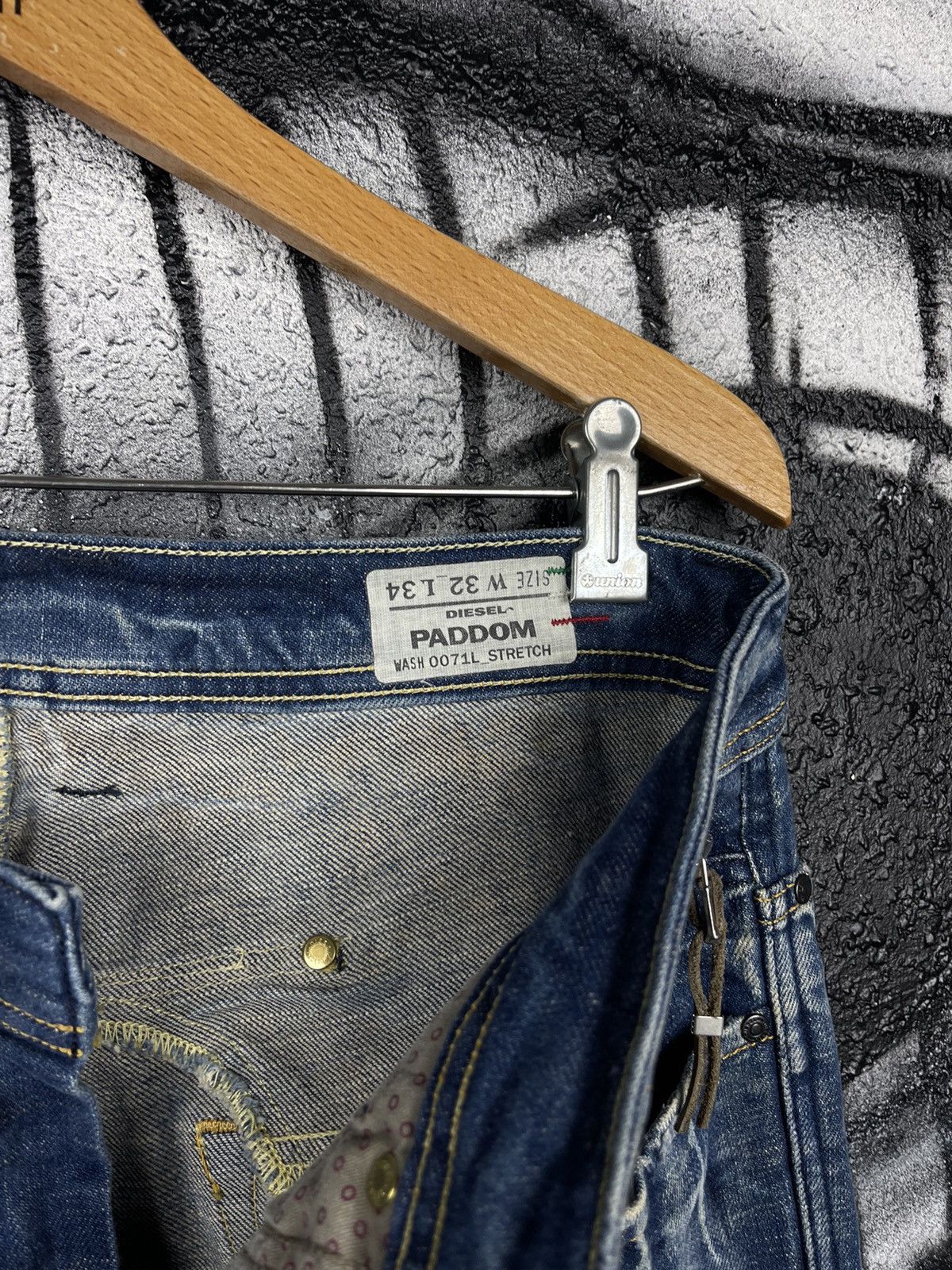 Diesel Diesel Paddon Italian Faded Blue Denim Jeans Men’s Size W32 Size US 32 / EU 48 - 9 Thumbnail
