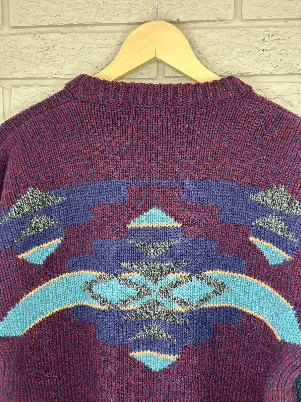 Eddie Bauer Vintage 90s Eddie Bauer Wool Aztec Knit Sweater Size US M / EU 48-50 / 2 - 6 Thumbnail