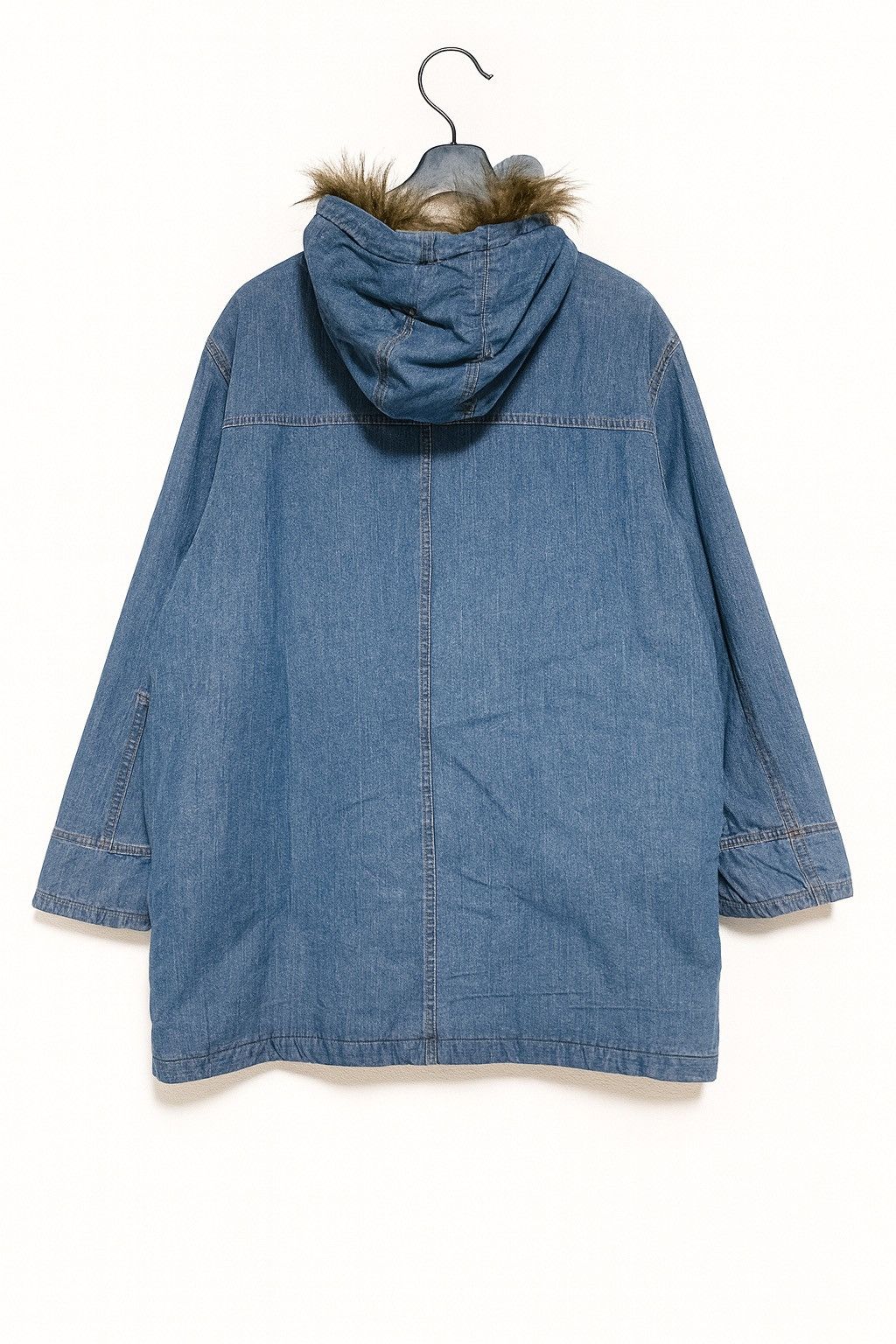 Japanese Brand Vintage Denim Parka Jacket Winter Coat Streetwear Outerwear Size US M / EU 48-50 / 2 - 2 Thumbnail