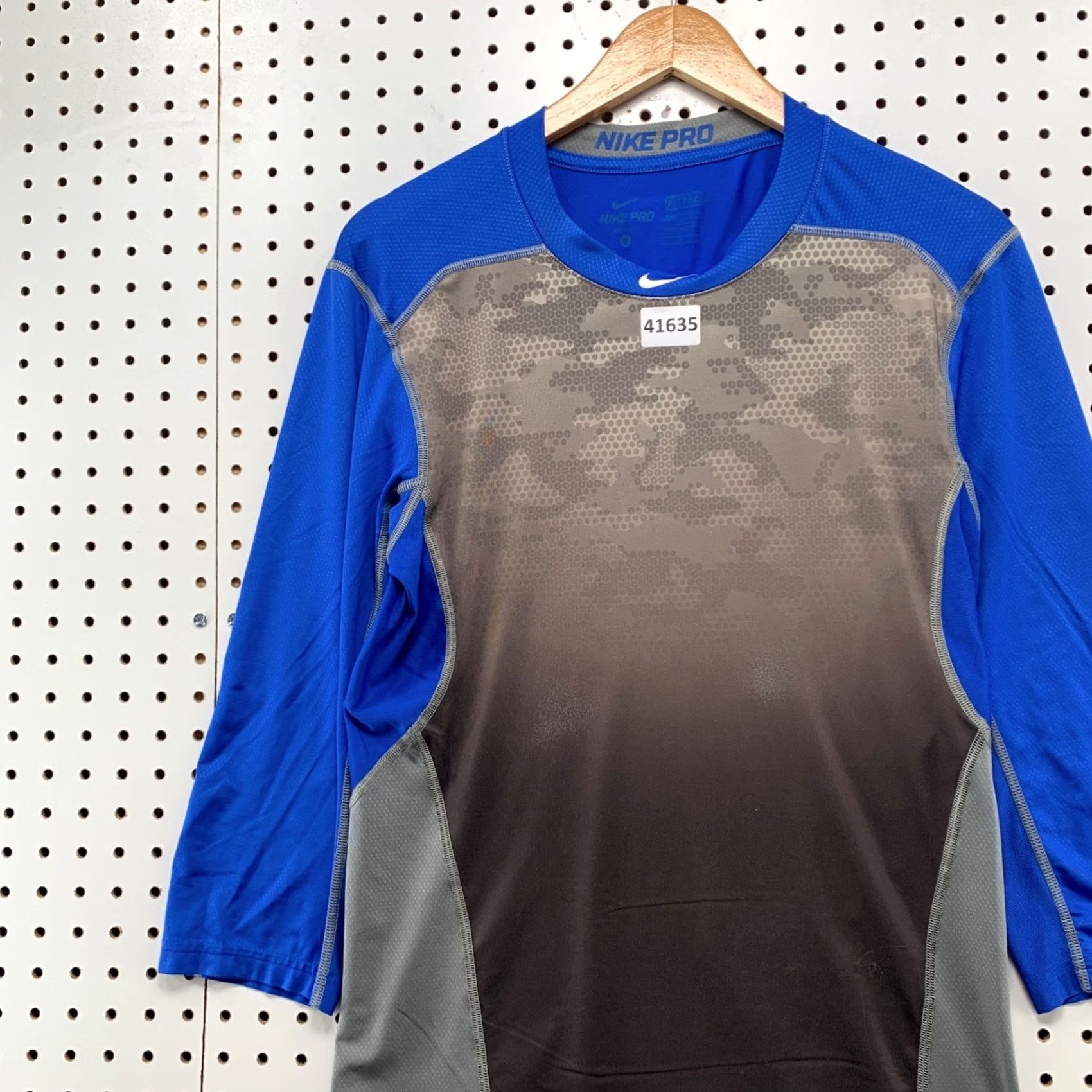 Nike Nike Pro Baseball Shirt Men Small Gray Blue Active Performance Compression Size US S / EU 44-46 / 1 - 4 Thumbnail