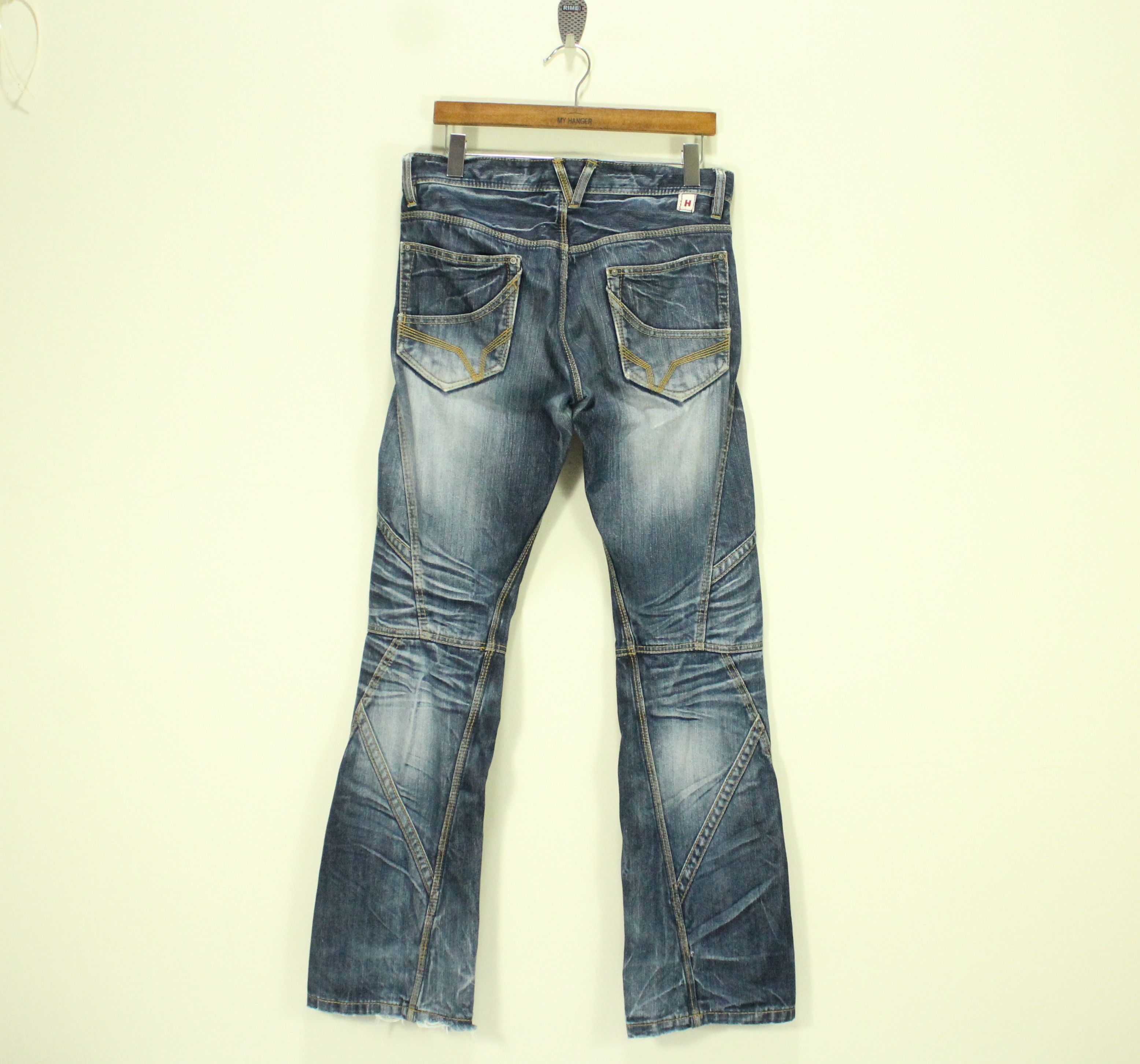 Matsuda Flared NICOLE HIDEAWAYS Denim Distressed kAPITAL LGB Style Size US 32 / EU 48 - 8 Thumbnail