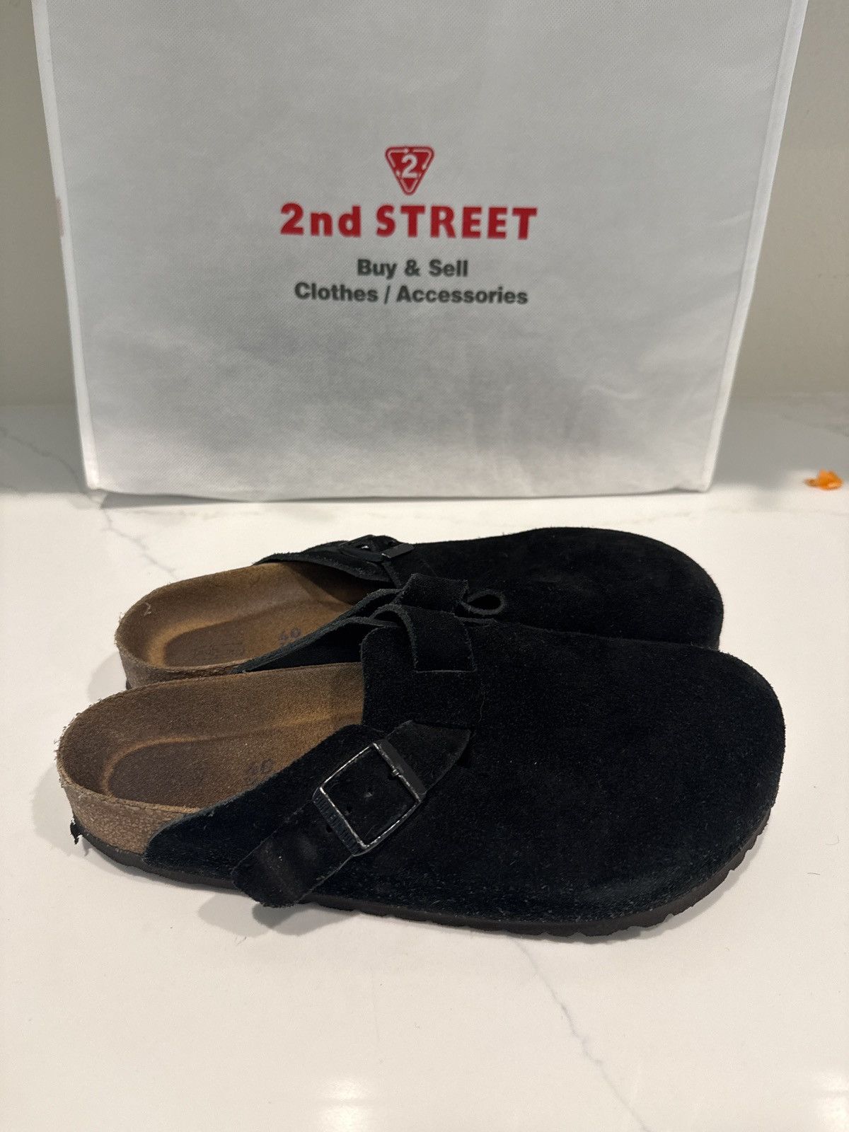 Birkenstock Birkenstock boston suede soft top - black Size US 7 / EU 40 - 3 Thumbnail