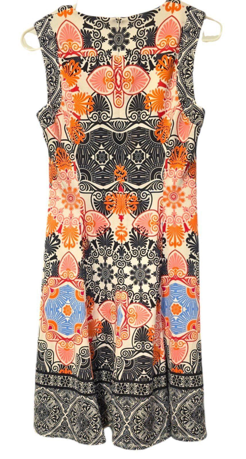 Designer Maggi London Vibrant Floral Print A-Line Dress Size S / US 4 / IT 40 - 1 Thumbnail