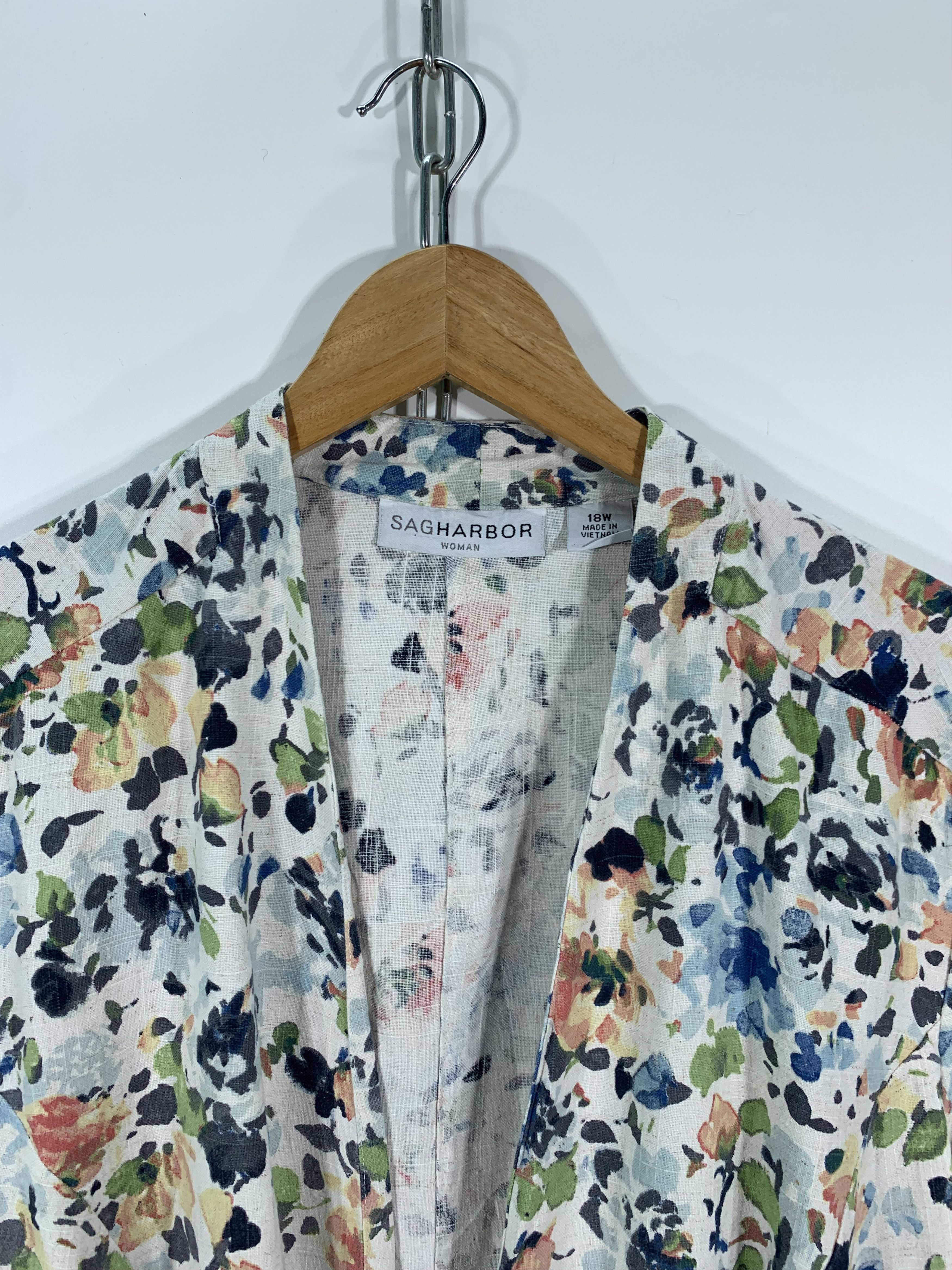 Designer × Vintage Vintage Saghabor Woman Floral Cardigan Linen Size US M / EU 48-50 / 2 - 3 Thumbnail