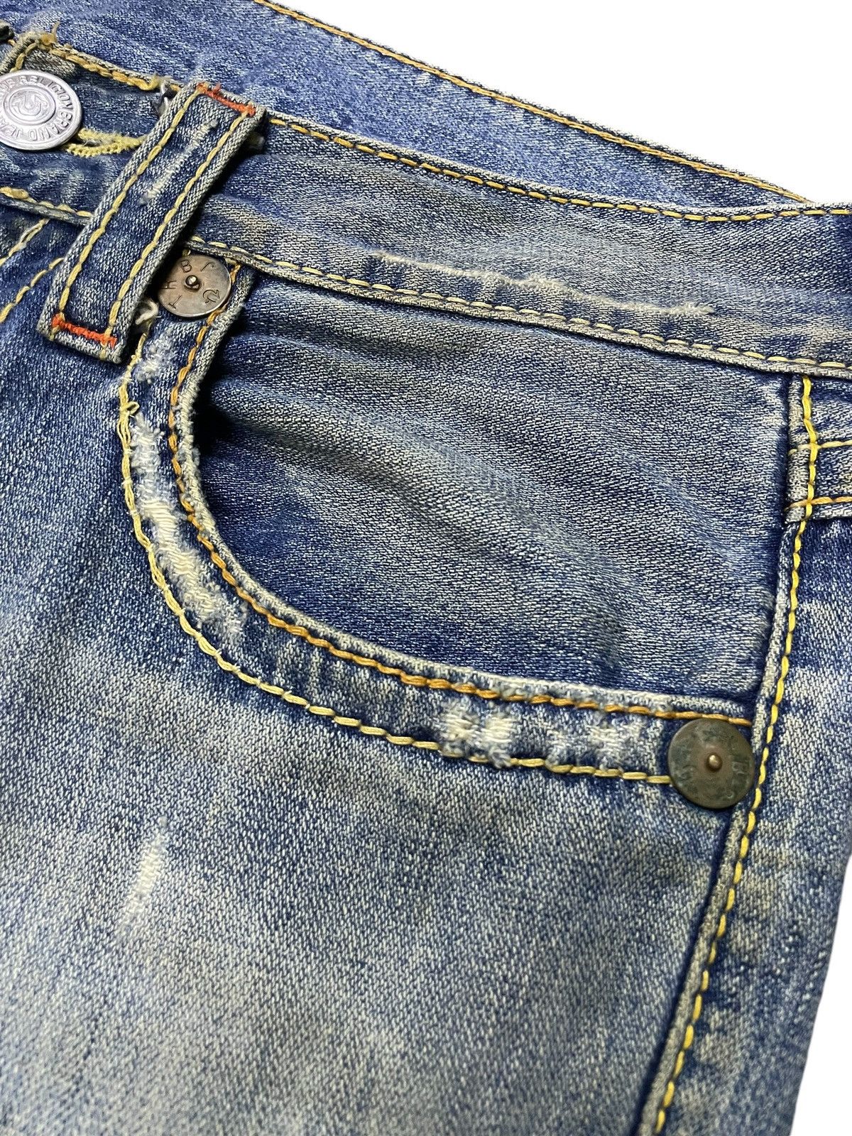 Hysteric Glamour × True Religion True Religion Rainbow Joey Heavy Stitched Distressed Jeans Size US 32 / EU 48 - 11 Thumbnail