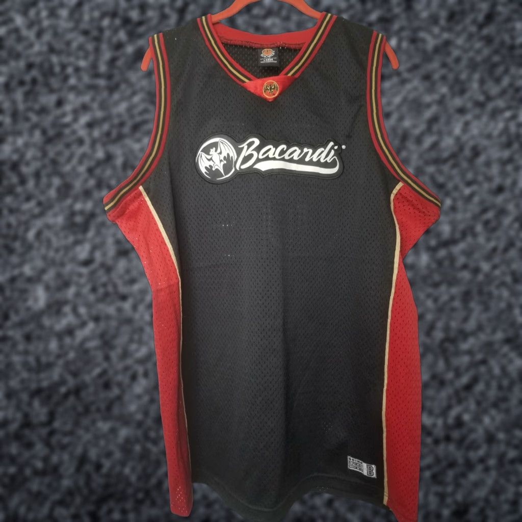 Etro VINTAGE Bacardi Black Retro Mens L Basketball Promo Jersey Shirt Size US L / EU 52-54 / 3 - 1 Thumbnail