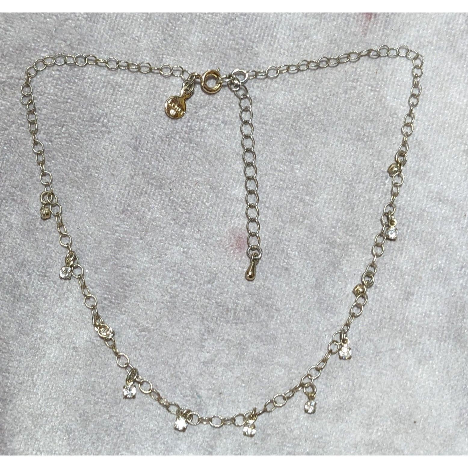 Loft Minimalist Glam Ann Taylor Loft Rhinestone Necklace Size ONE SIZE - 8 Thumbnail