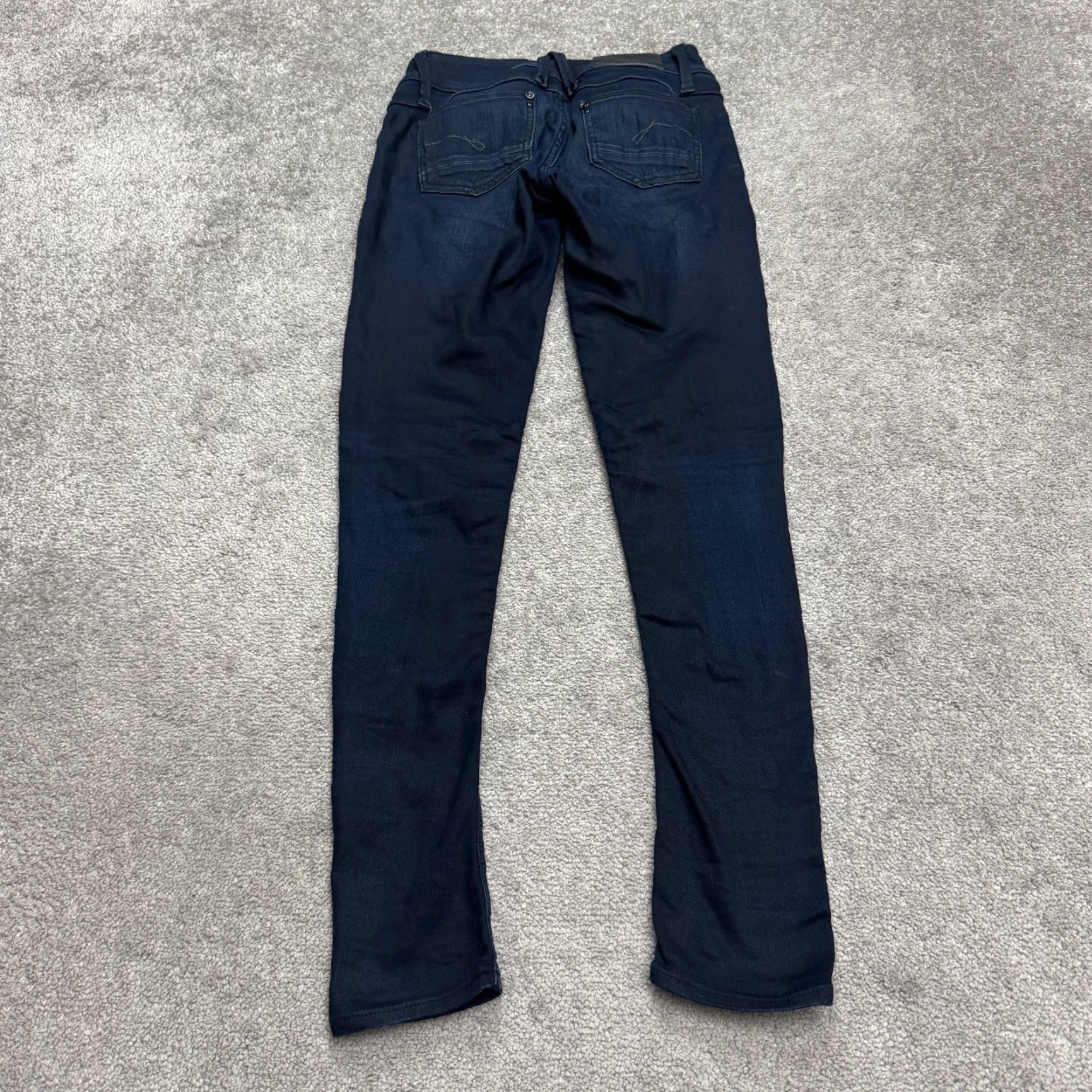 G-Star G-STAR RAW Lyn Skinny Jeans Womens 25x30 Denim Blue Dark Wash Mid Rise Stretch Slim Jeans Women 25 Inseam 31 Belt Loops Pockets Size 42" / US 20 - 2 Thumbnail