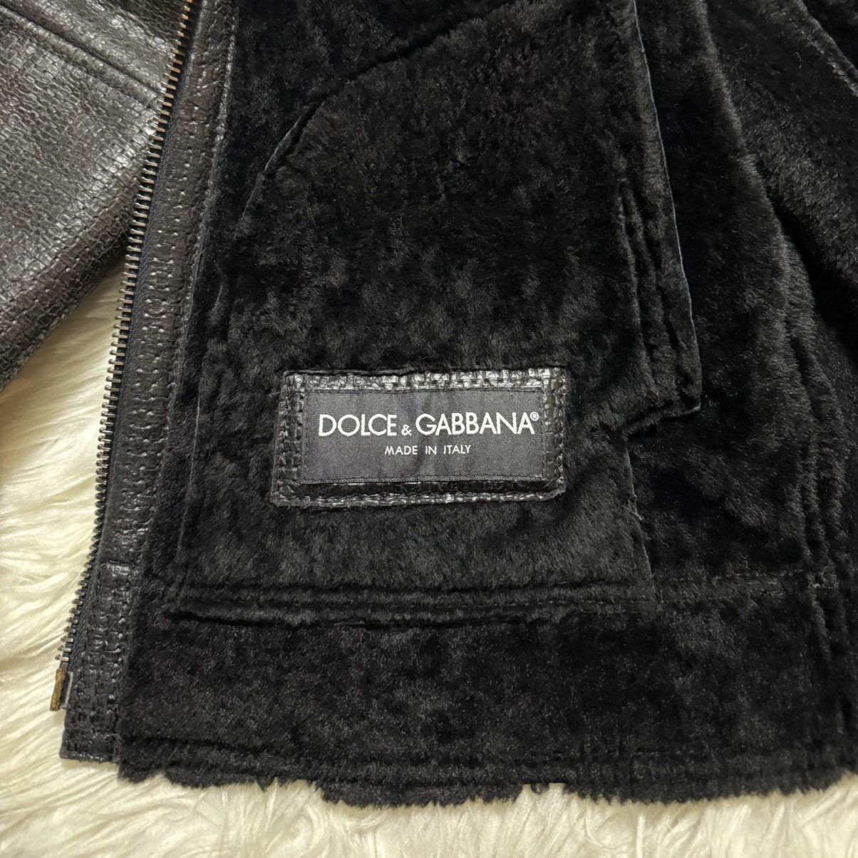Dolce & Gabbana Authentic, Dolce & Gabbana Leather Jacket with Boa Size US S / EU 44-46 / 1 - 11 Thumbnail