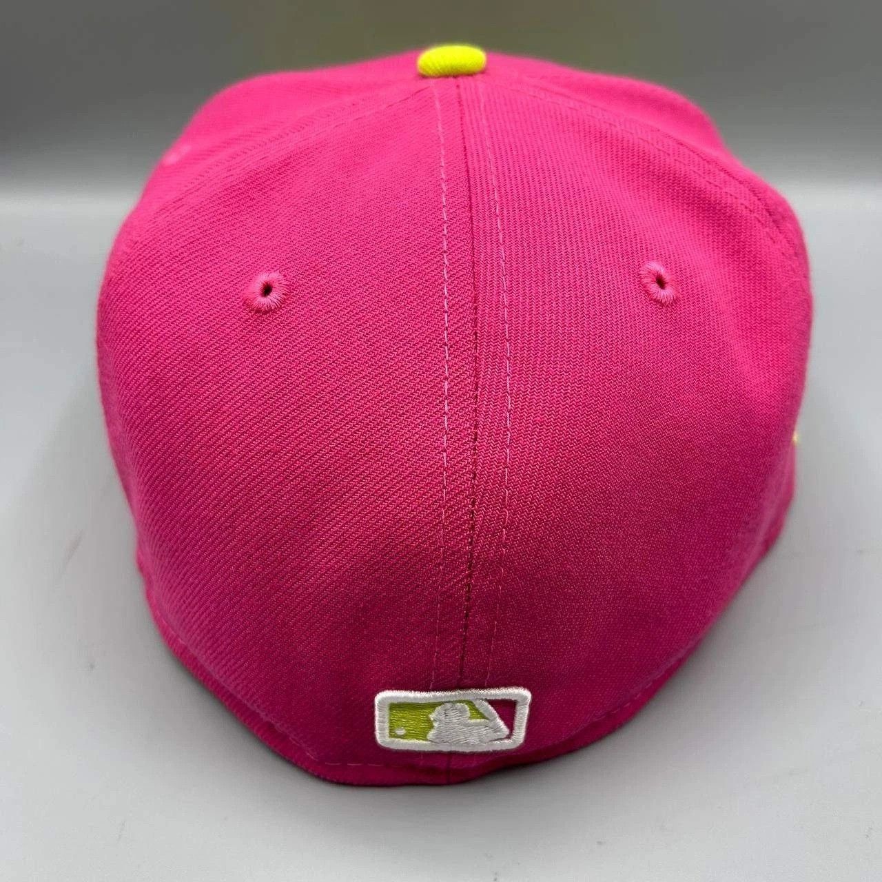 New Era Los Angeles LA Dodgers Hat Men 7 1/4 Pink Yellow Fitted Cap Size ONE SIZE - 8 Thumbnail