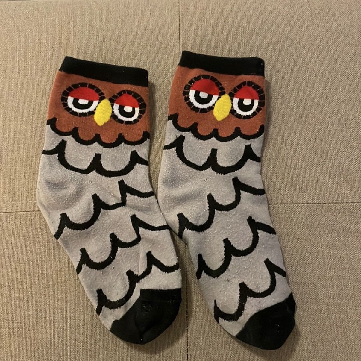 Other Unamused Owl Socks Size ONE SIZE - 3 Thumbnail