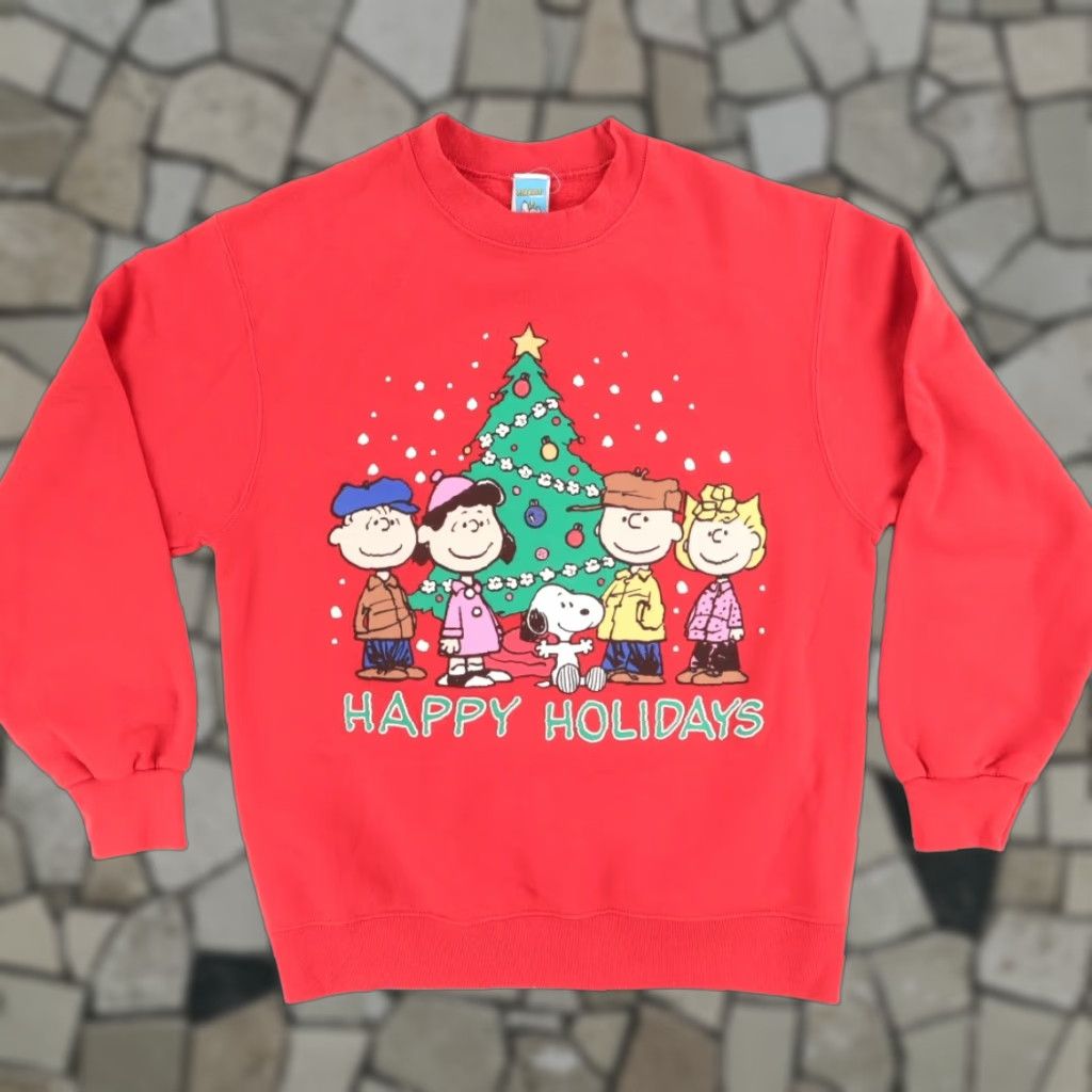 Peanuts Peanuts Christmas Happy Holidays Sweatshirt Men M Red Shirt Sweatshirt Men Christmas Holiday Solid Crewneck Long Sleeve Vintage VTG N/A Size US M / EU 48-50 / 2 - 1 Thumbnail