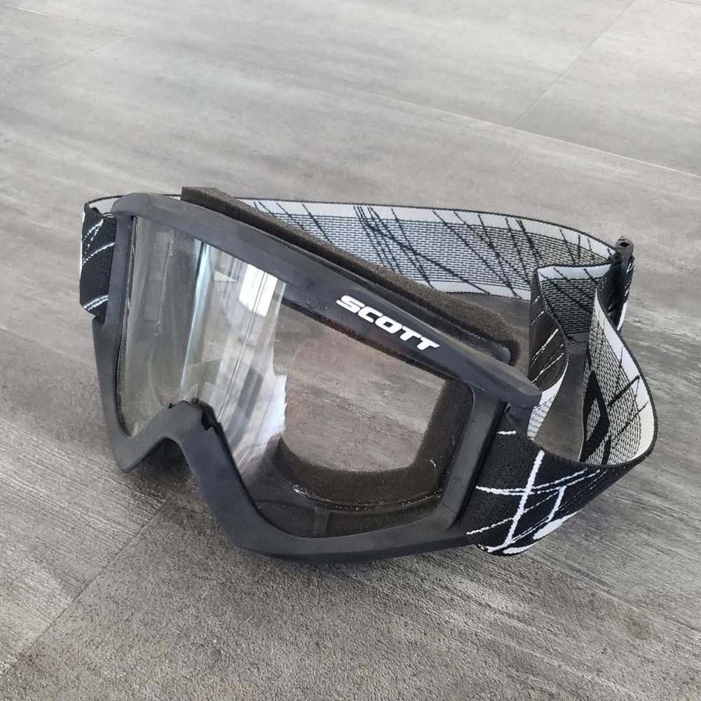 Designer Black Clear Lens Scott Dirt Bike Goggle Size ONE SIZE - 2 Thumbnail