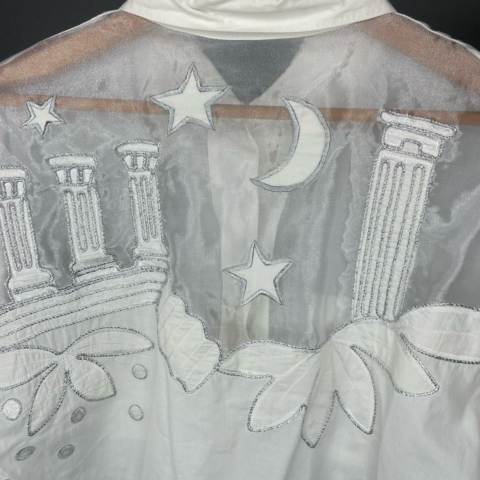 Other Christine Philipe Embroidered Stars Shirt Size XL / US 12-14 / IT 48-50 - 6 Thumbnail