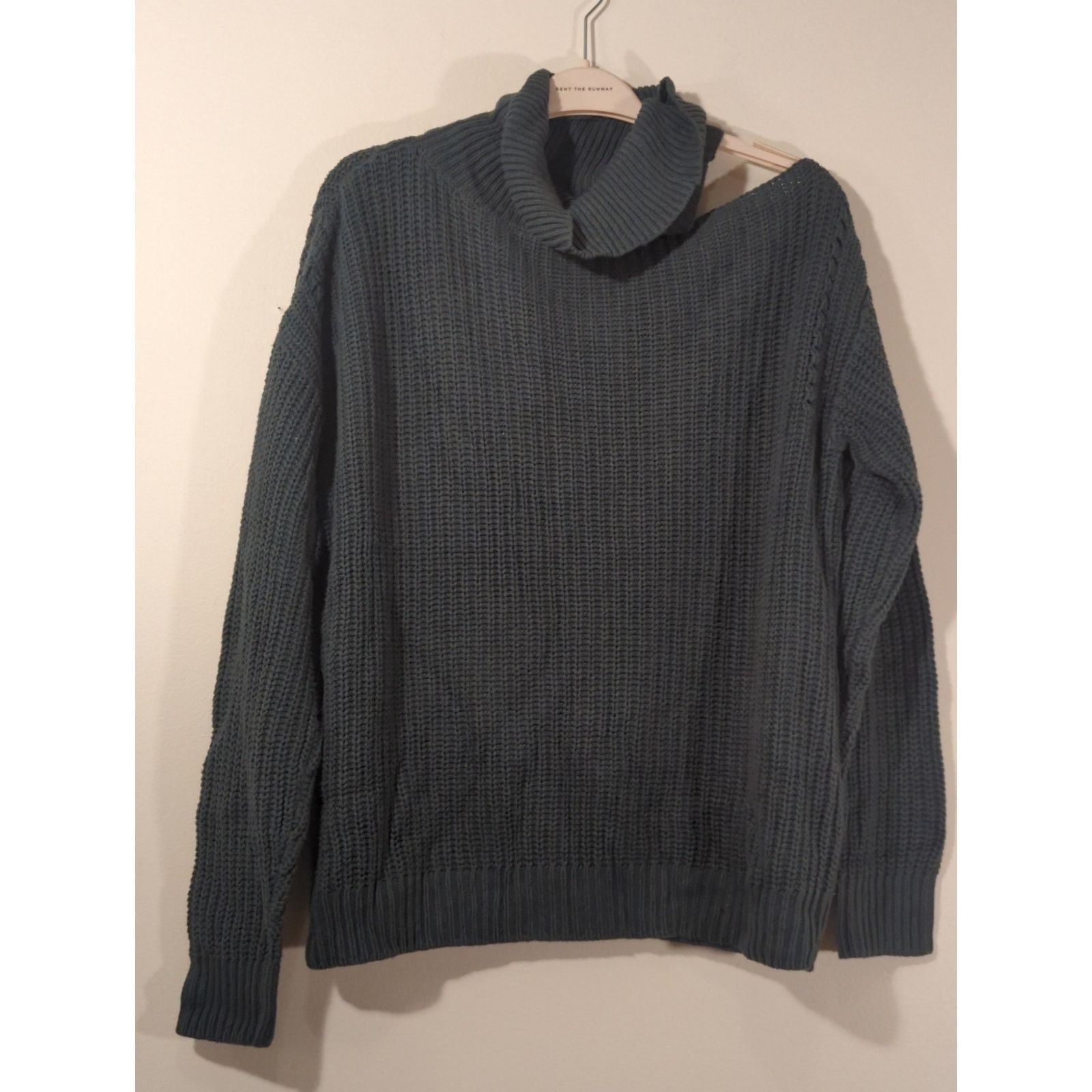 Other RTR Peter Som Sz L Green Cold Shoulder Pullover Sweater Size L / US 10 / IT 46 - 3 Thumbnail